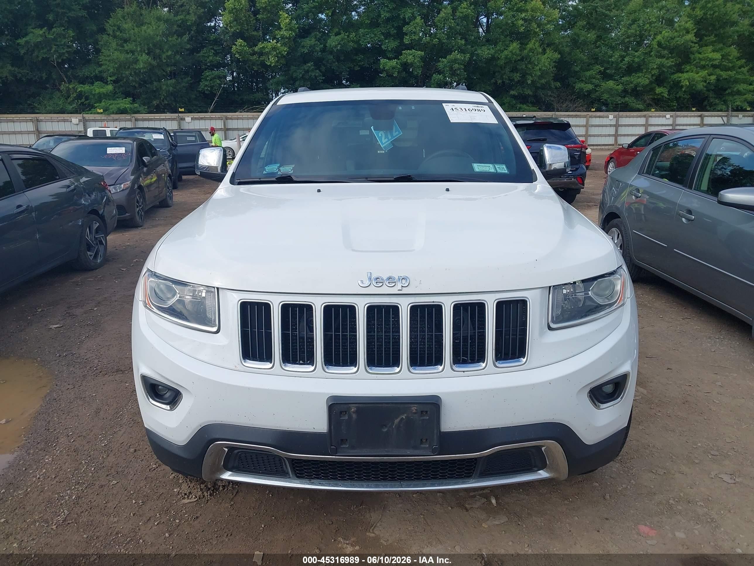 2015 Jeep Grand Cherokee Limited White vin: 1C4RJFBGXFC113334