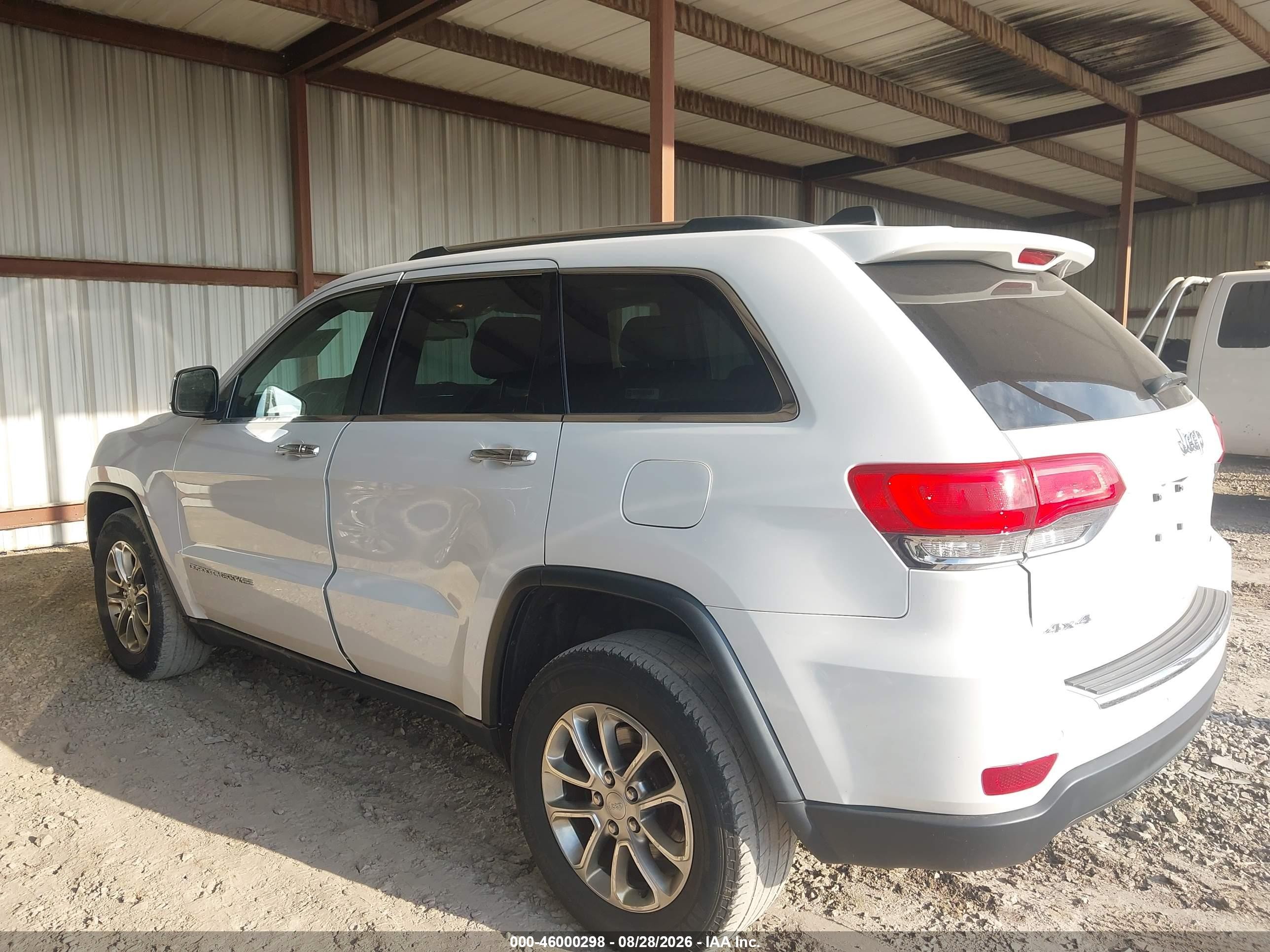 2015 Jeep Grand Cherokee Limited White vin: 1C4RJFBGXFC113334