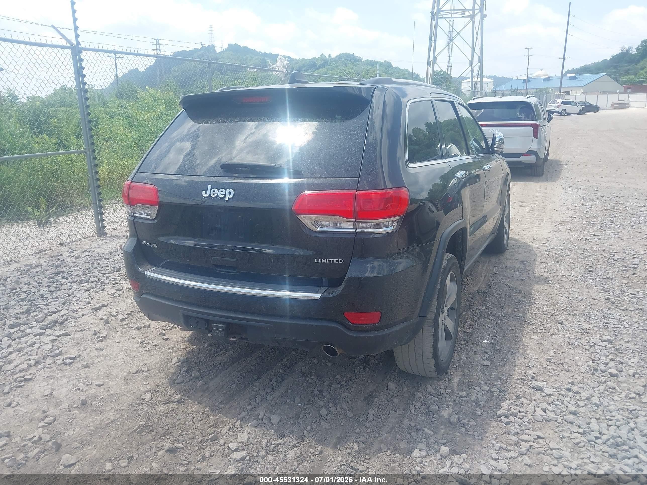 2015 Jeep Grand Cherokee Limited Black vin: 1C4RJFBGXFC122728