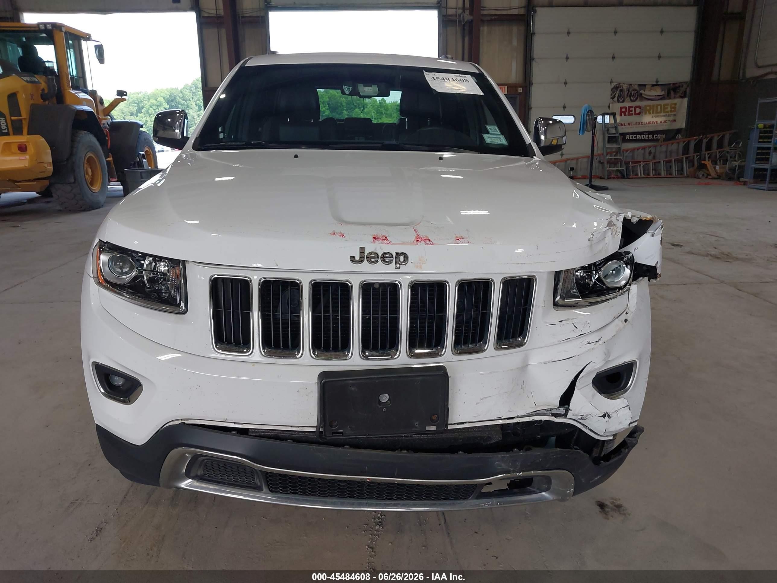 2015 Jeep Grand Cherokee Limited White vin: 1C4RJFBGXFC136001