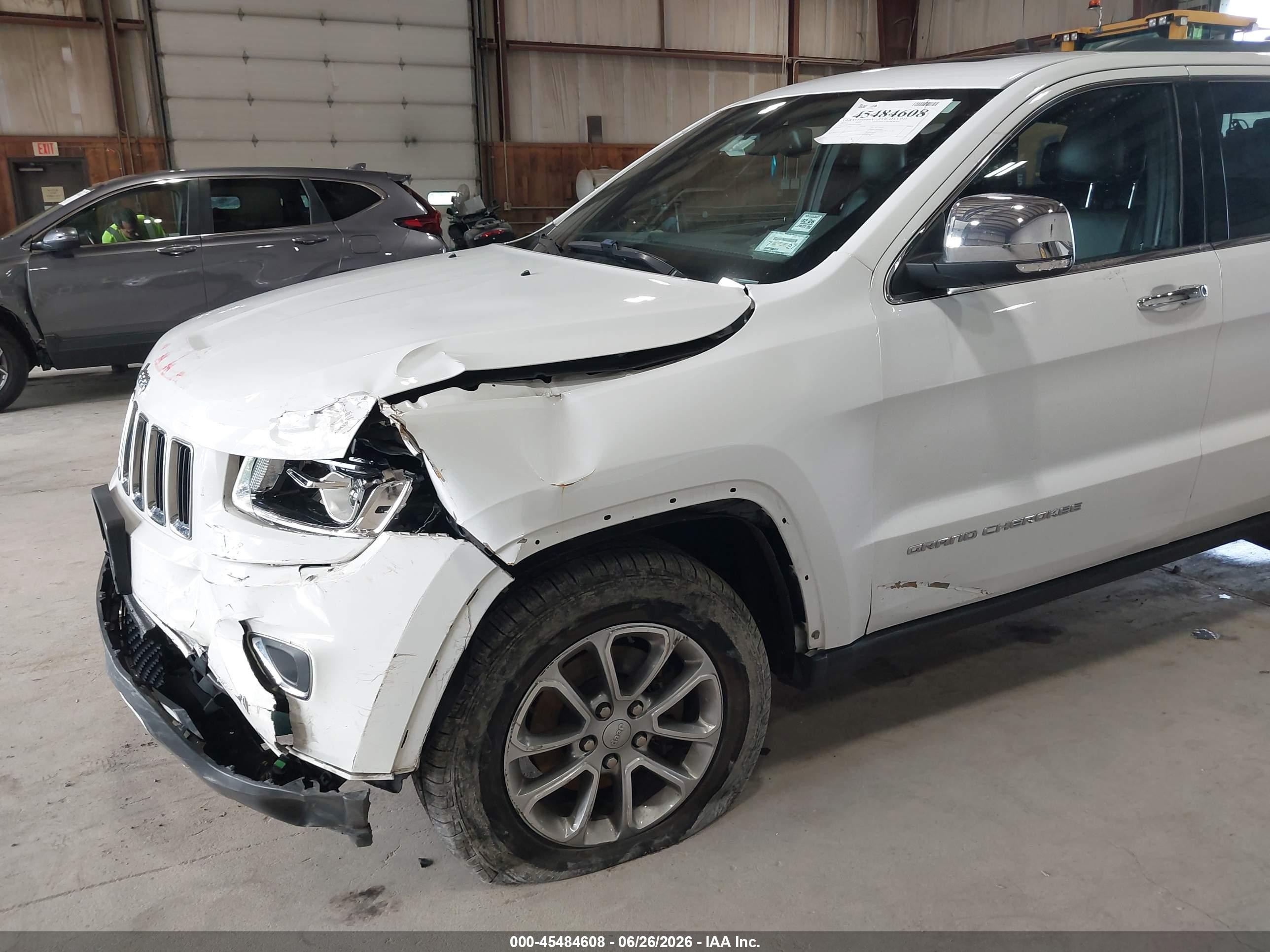 2015 Jeep Grand Cherokee Limited White vin: 1C4RJFBGXFC136001