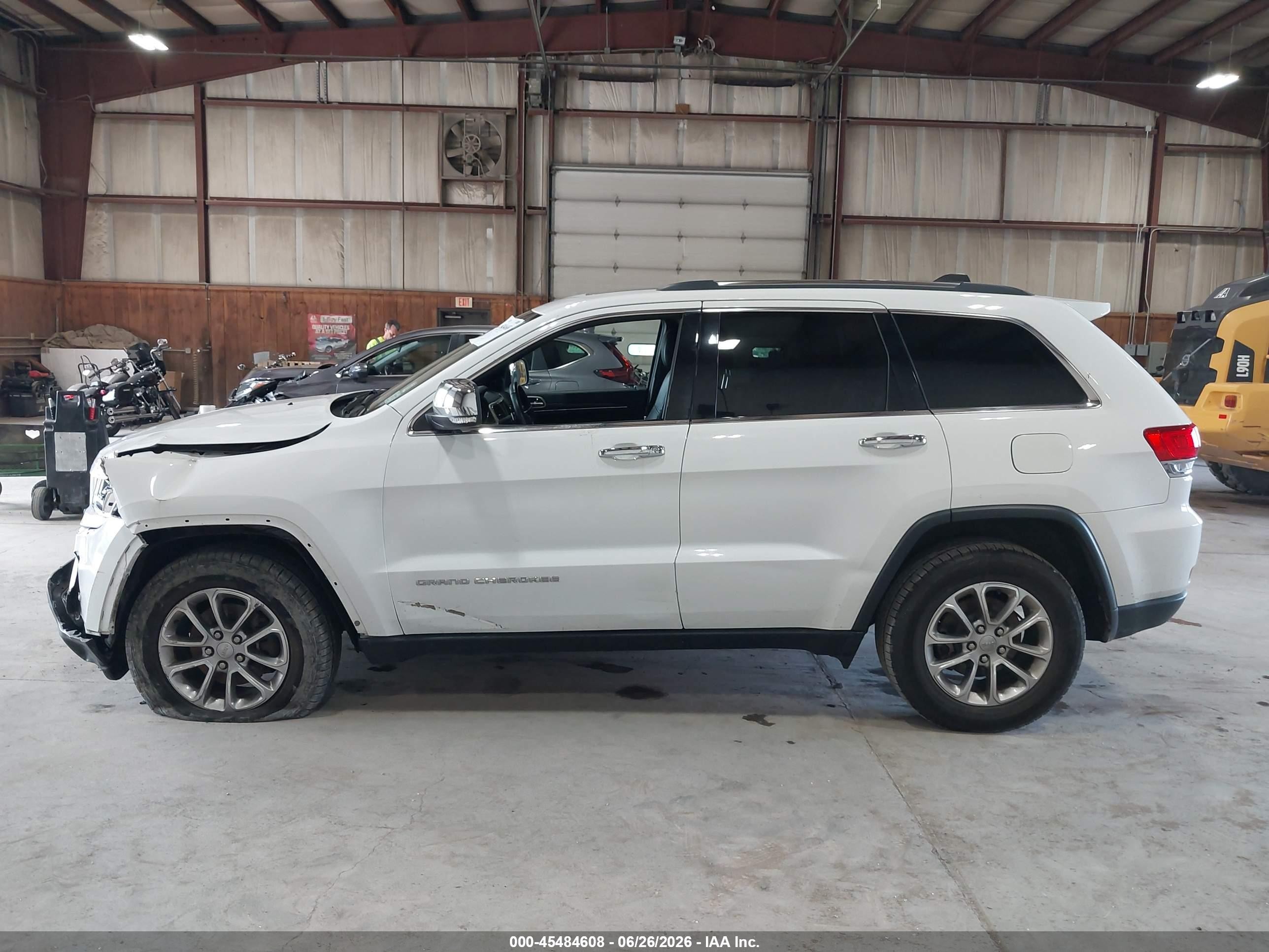 2015 Jeep Grand Cherokee Limited White vin: 1C4RJFBGXFC136001