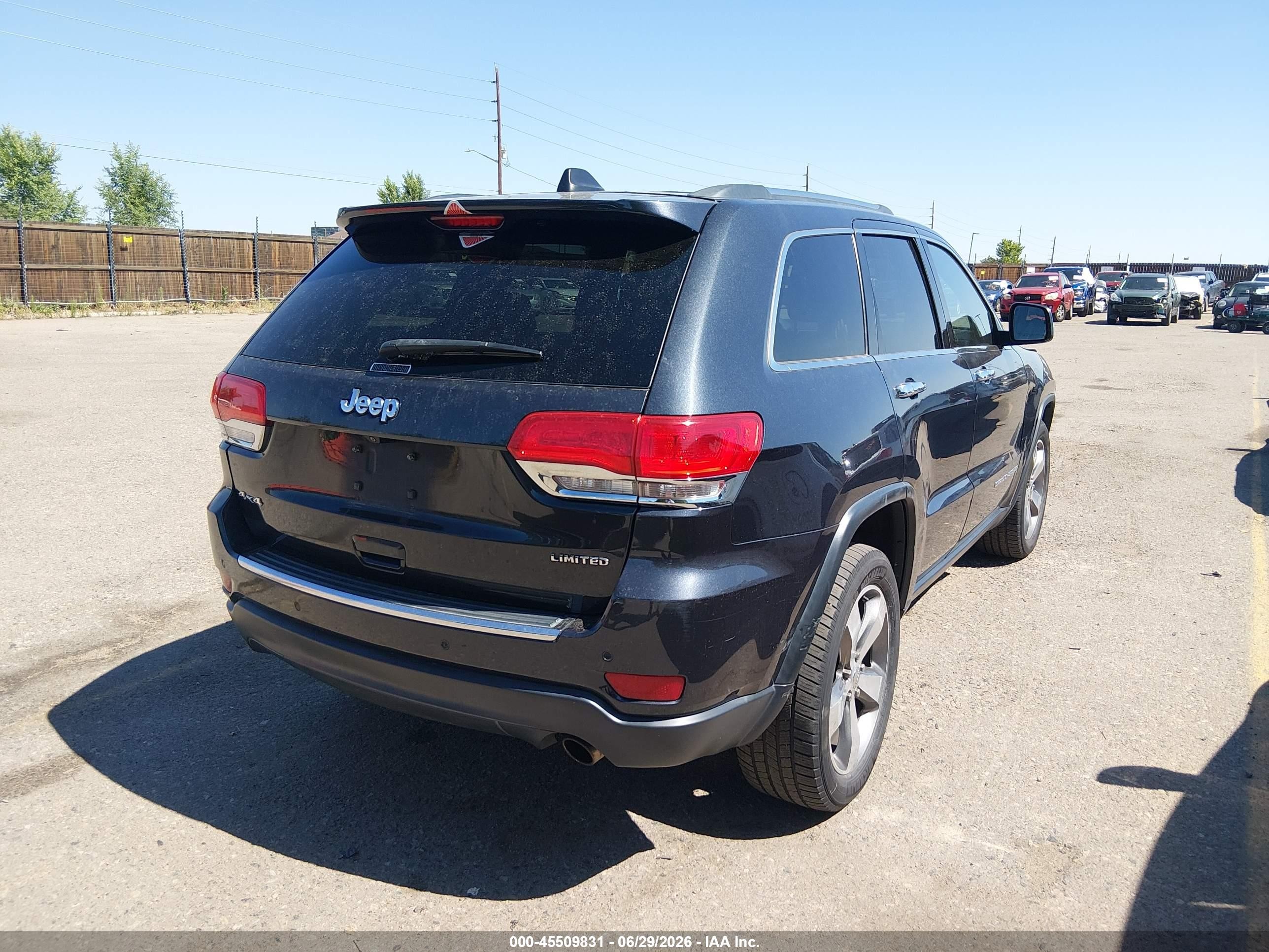 2015 Jeep Grand Cherokee Limited Gray vin: 1C4RJFBGXFC151310