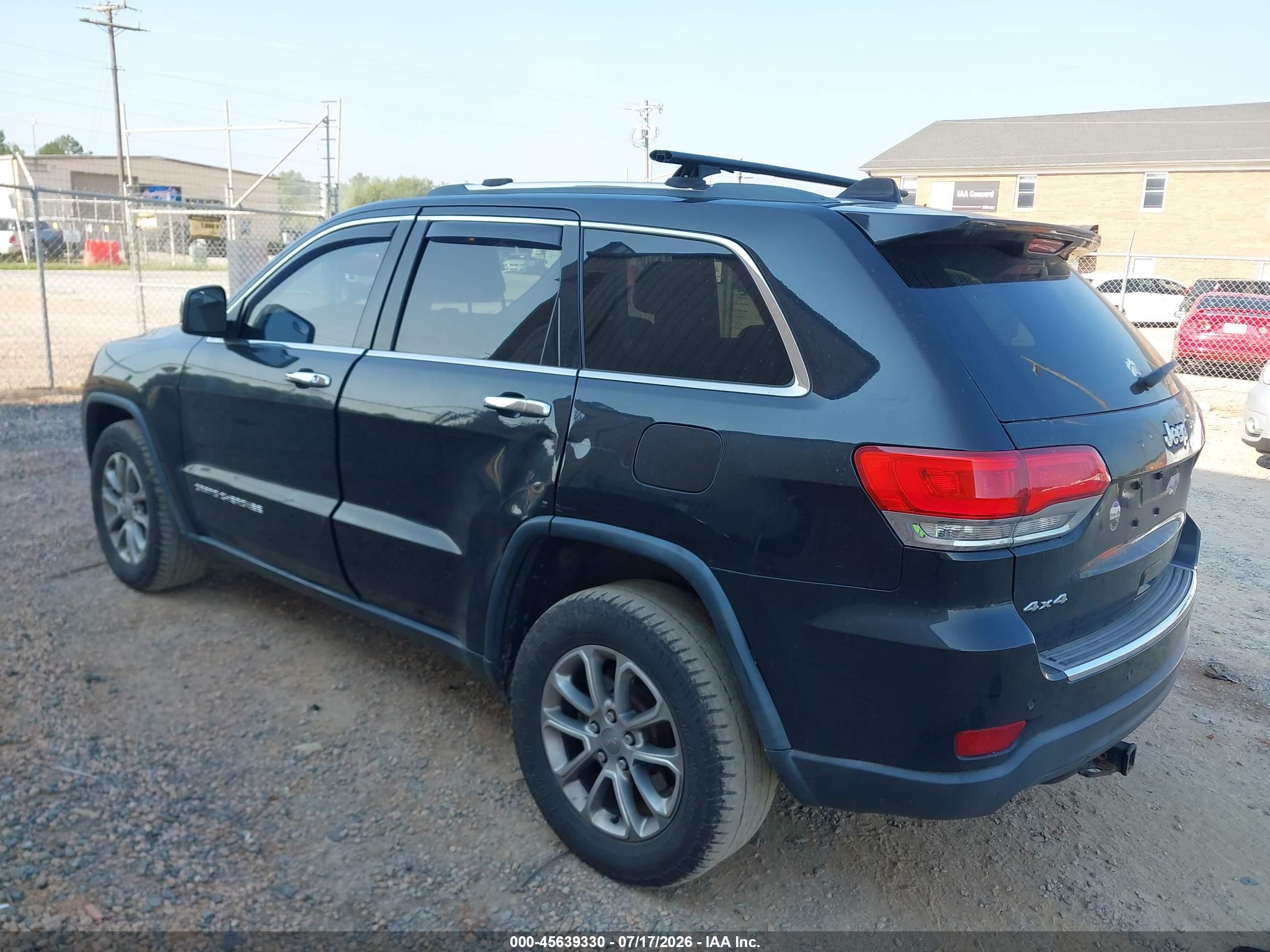 2015 Jeep Grand Cherokee Limited Black vin: 1C4RJFBGXFC159388