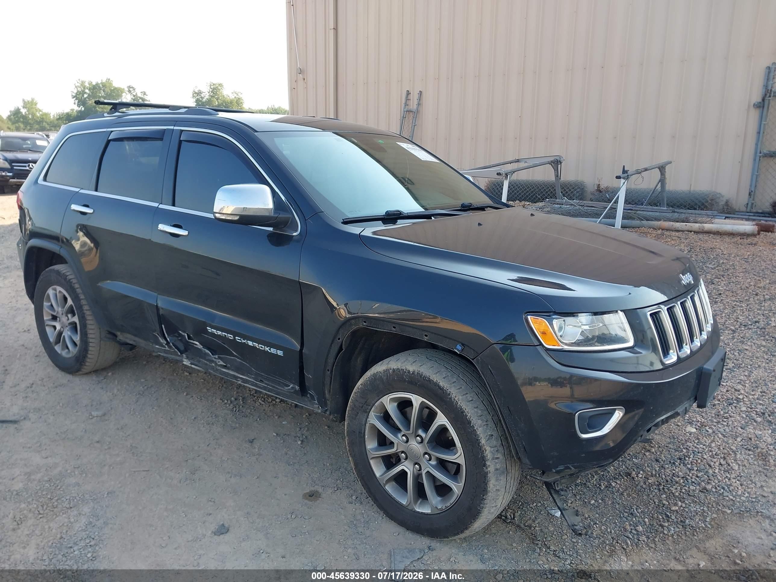 2015 Jeep Grand Cherokee Limited Black vin: 1C4RJFBGXFC159388