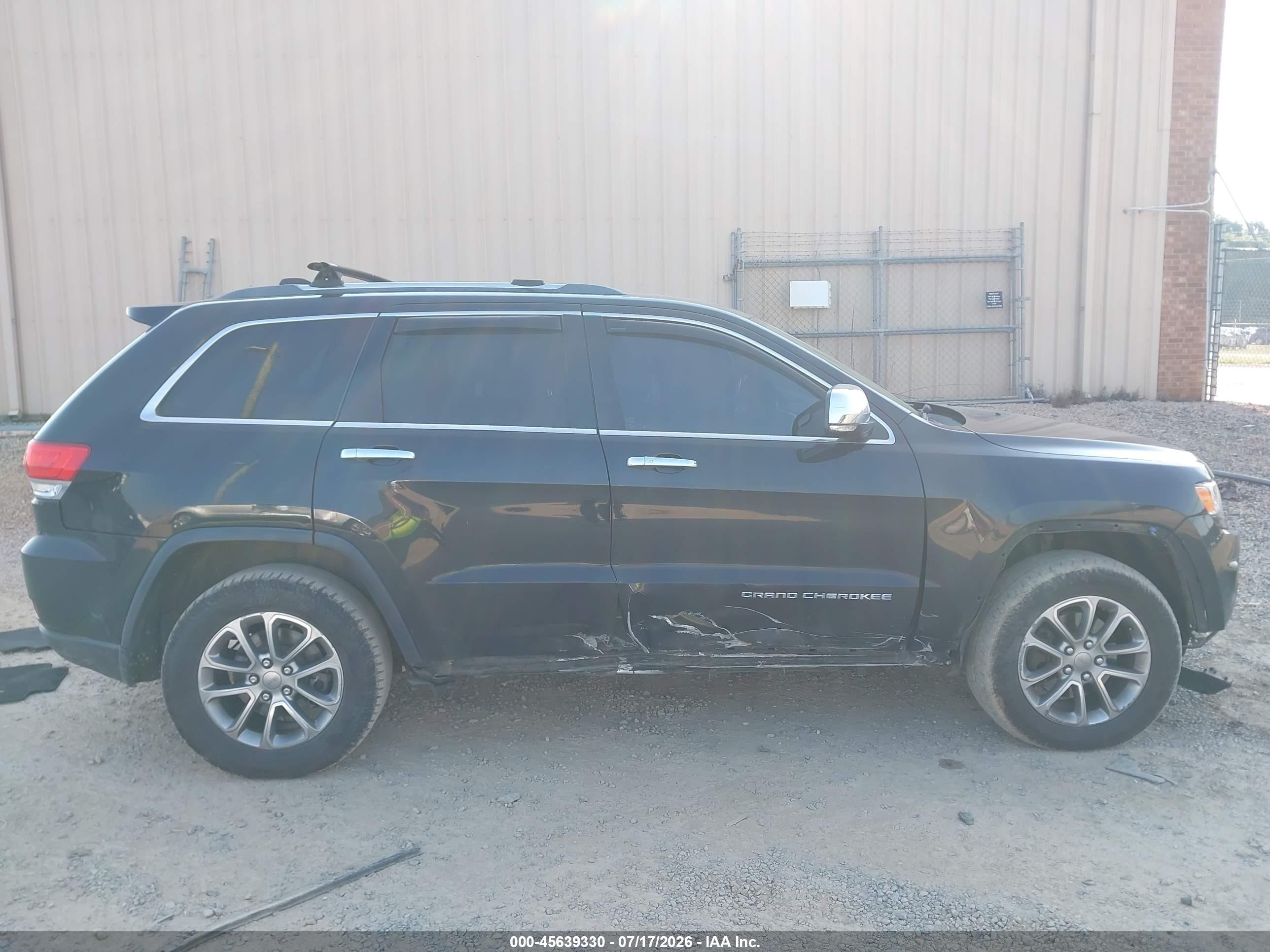 2015 Jeep Grand Cherokee Limited Black vin: 1C4RJFBGXFC159388