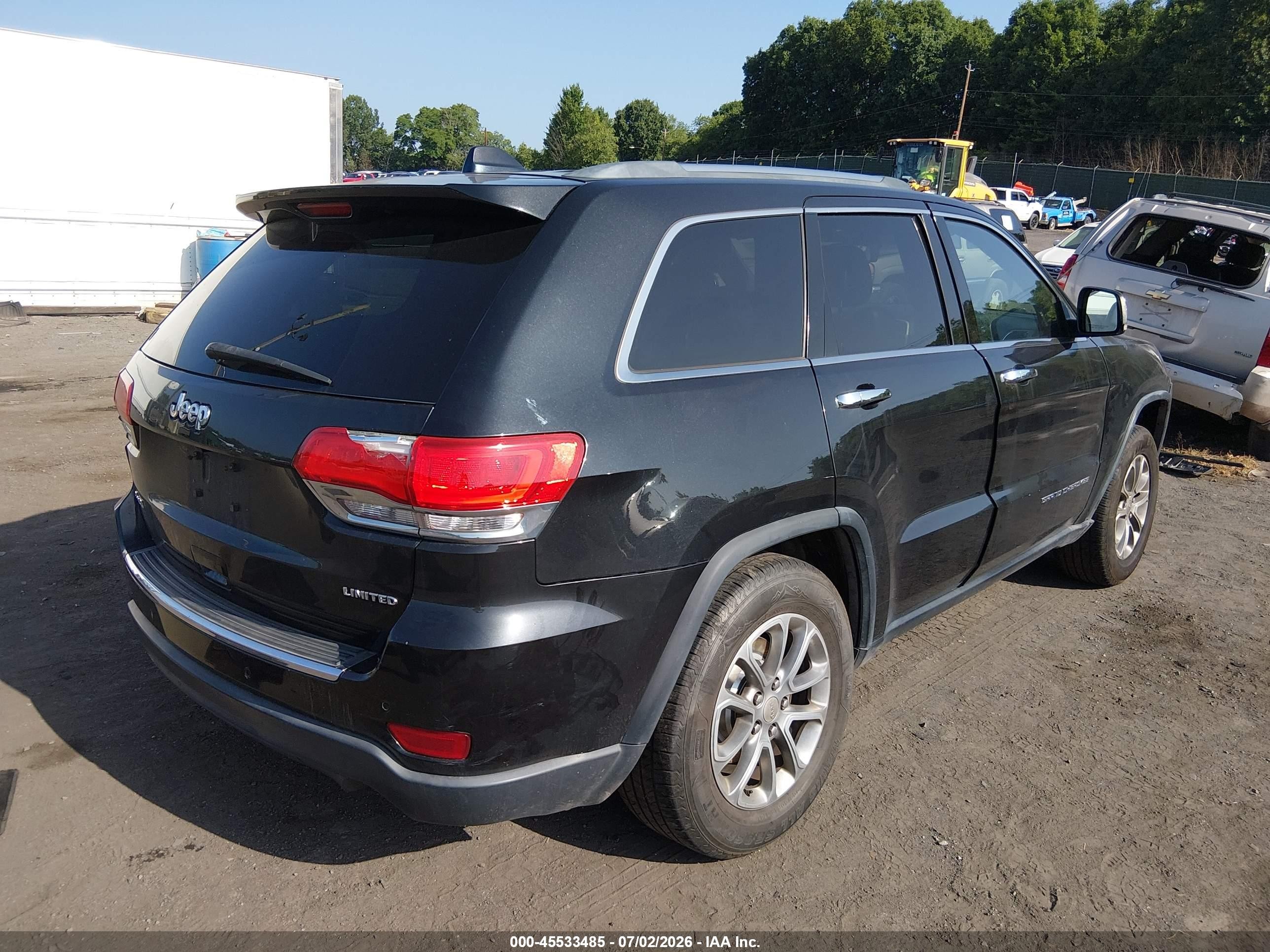 2015 Jeep Grand Cherokee Limited Black vin: 1C4RJFBGXFC179110