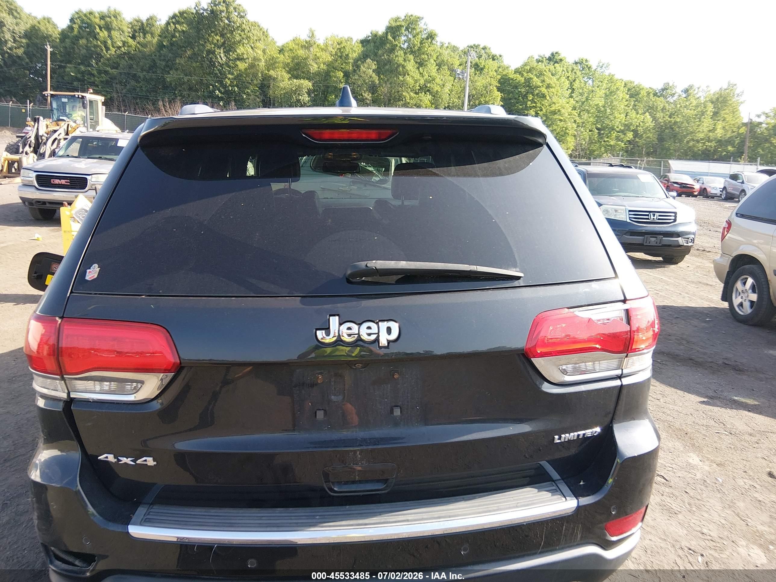 2015 Jeep Grand Cherokee Limited Black vin: 1C4RJFBGXFC179110