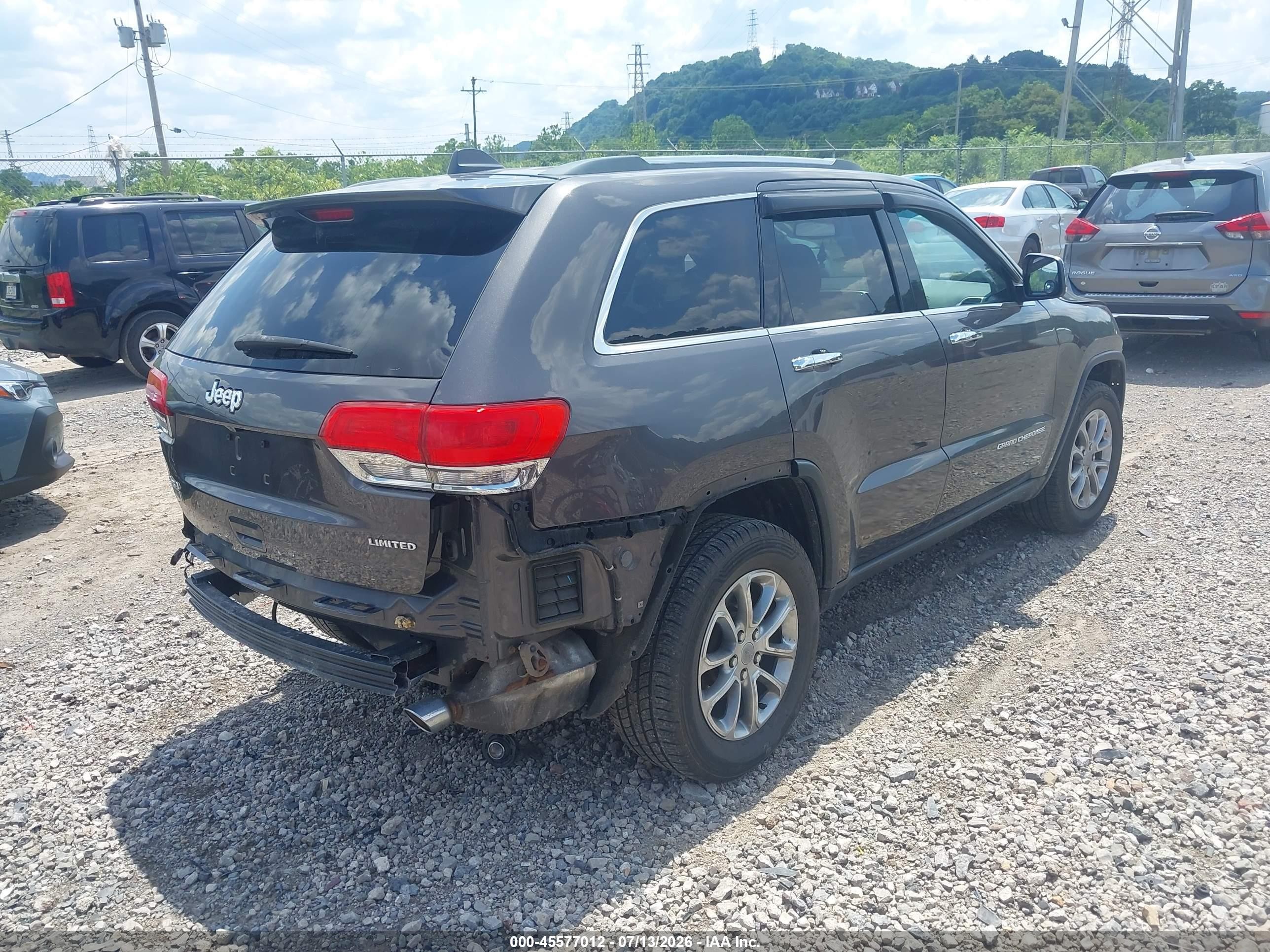 2015 Jeep Grand Cherokee Limited Gray vin: 1C4RJFBGXFC205706