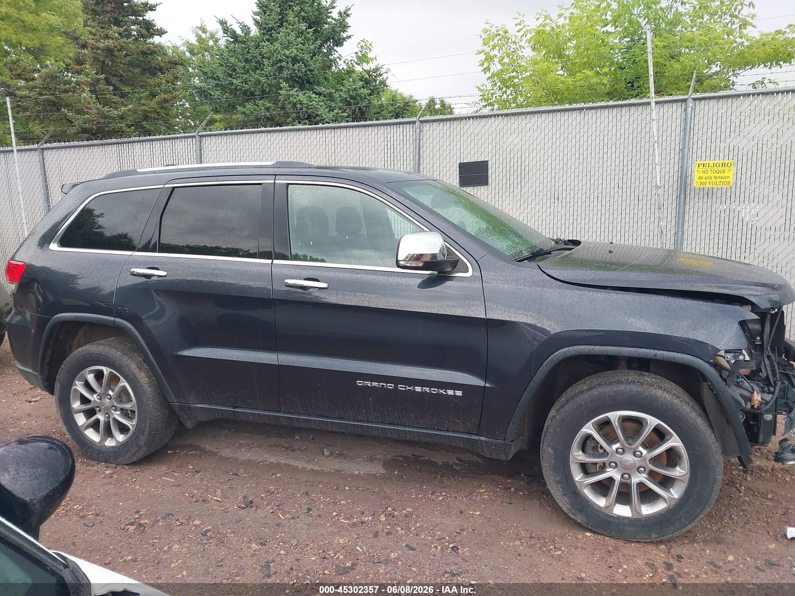 2015 Jeep Grand Cherokee Limited Black vin: 1C4RJFBGXFC213109