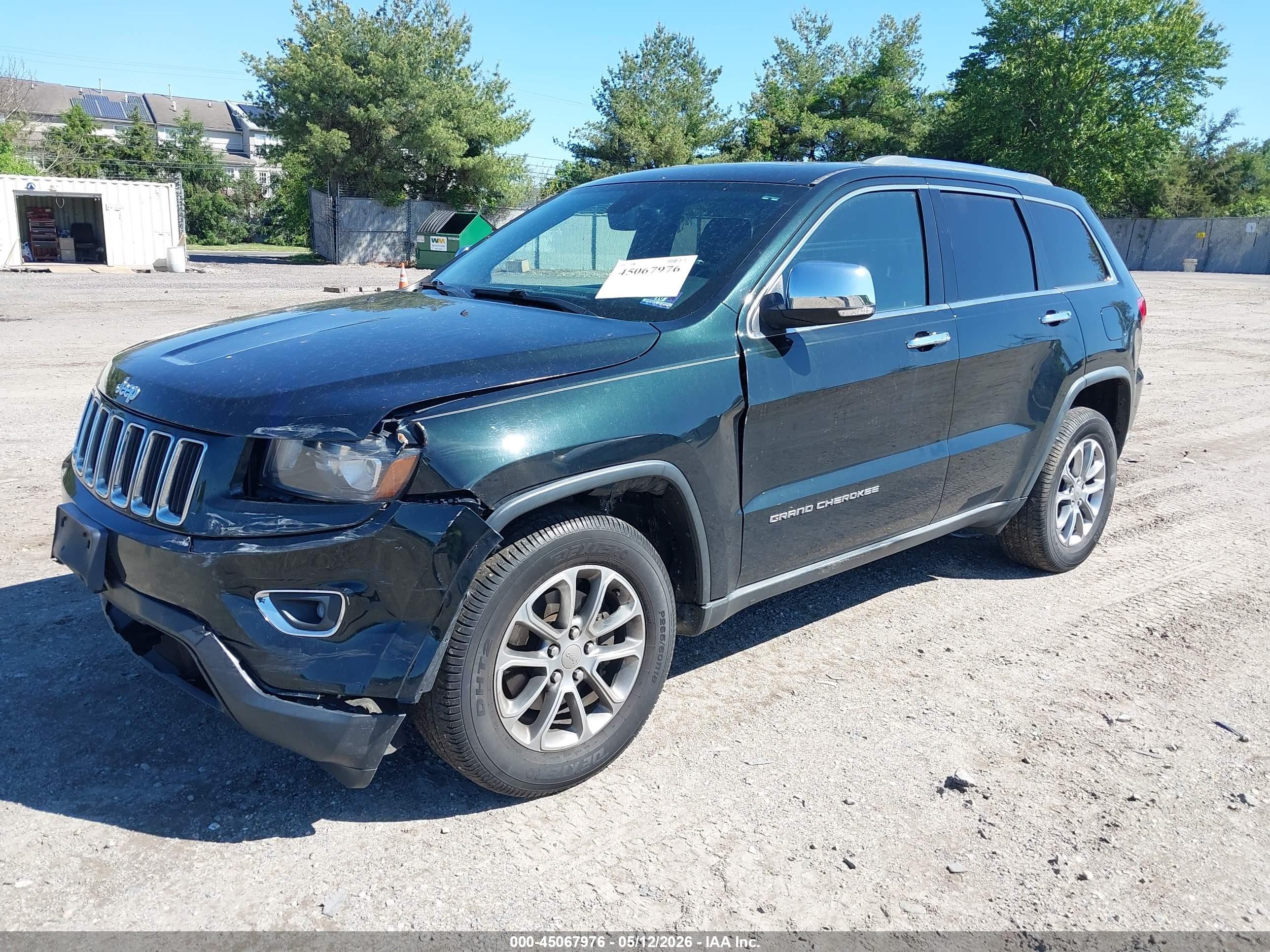 2015 Jeep Grand Cherokee Limited Green vin: 1C4RJFBGXFC644808