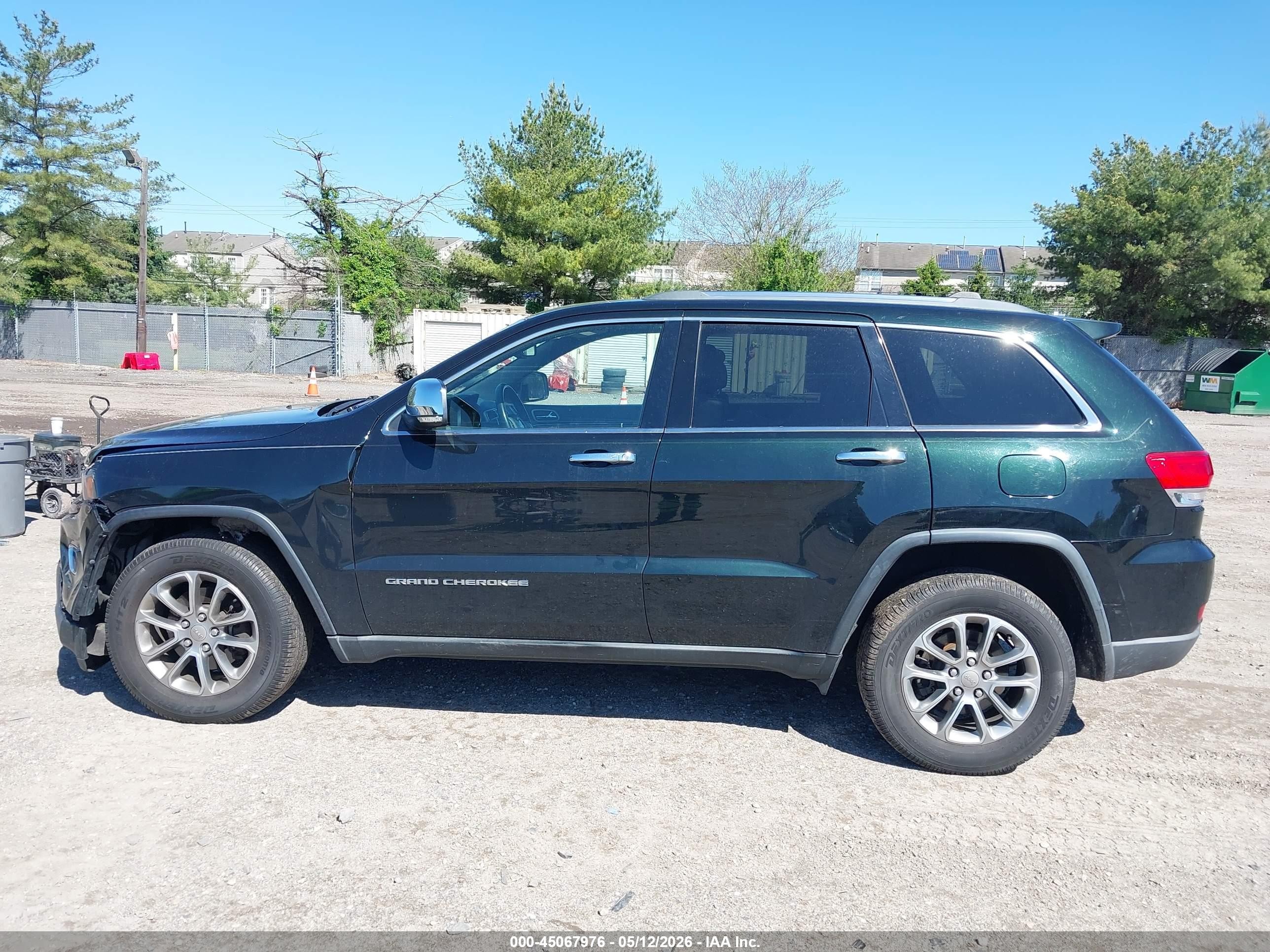 2015 Jeep Grand Cherokee Limited Green vin: 1C4RJFBGXFC644808