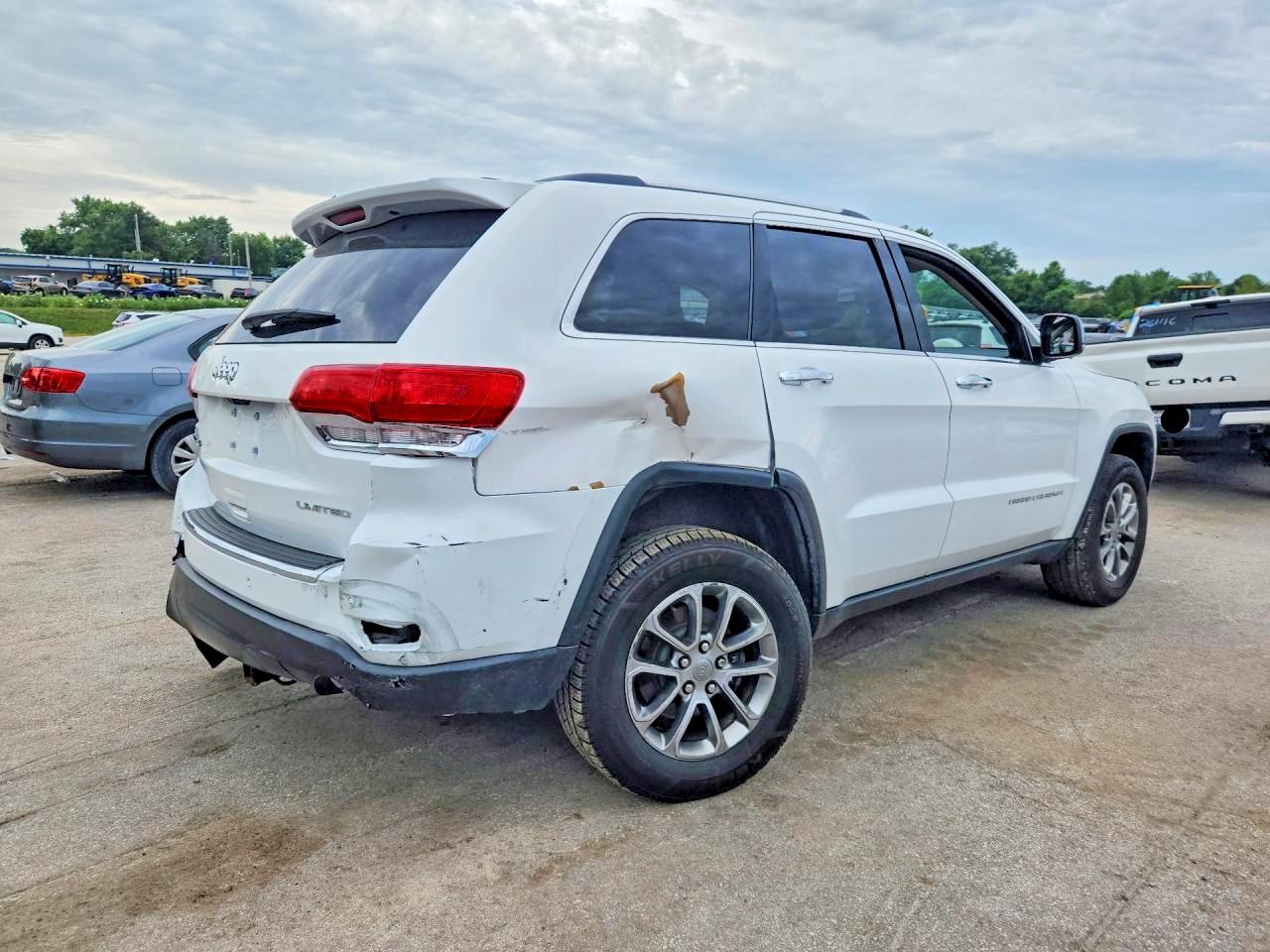 2015 Jeep Grand Cherokee Limited White vin: 1C4RJFBGXFC648325