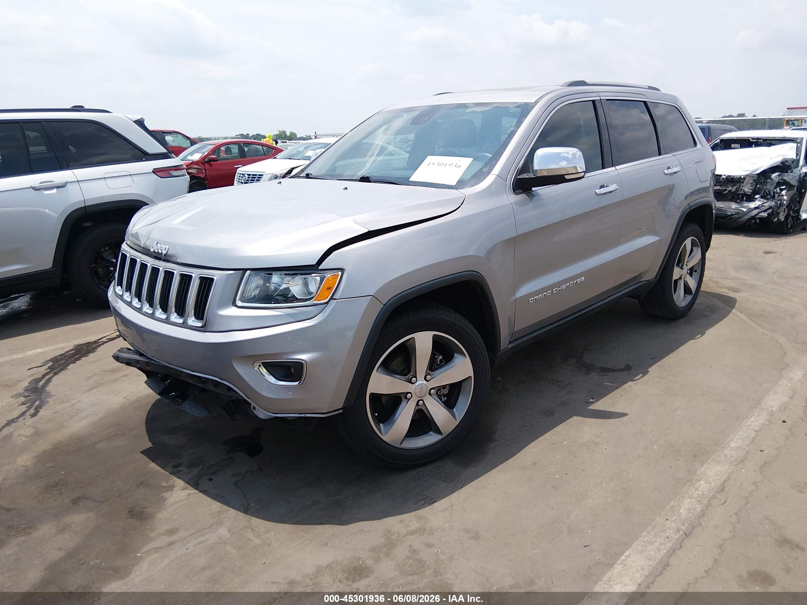 2015 Jeep Grand Cherokee Limited Silver vin: 1C4RJFBGXFC650169