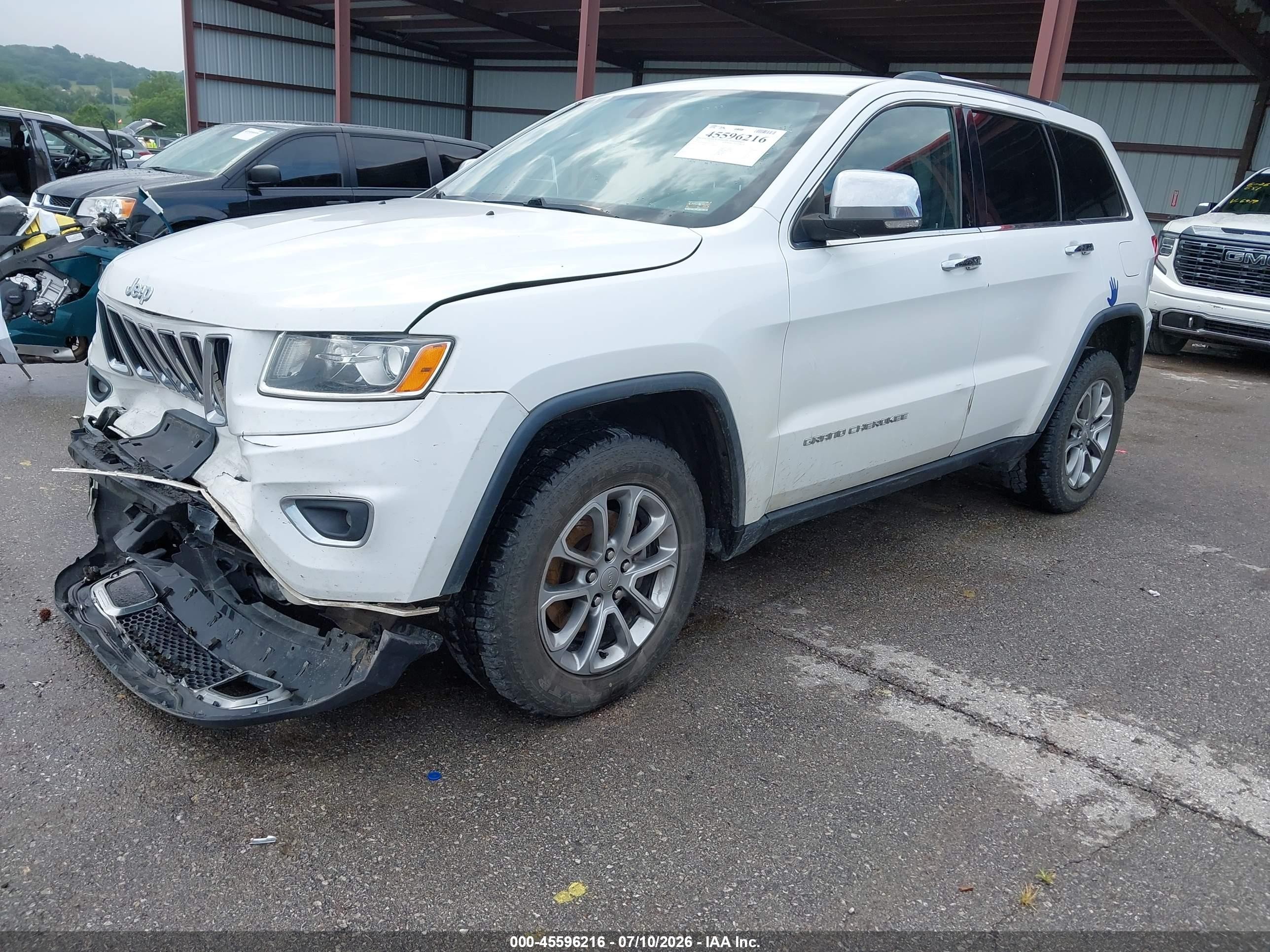 2015 Jeep Grand Cherokee Limited White vin: 1C4RJFBGXFC672768