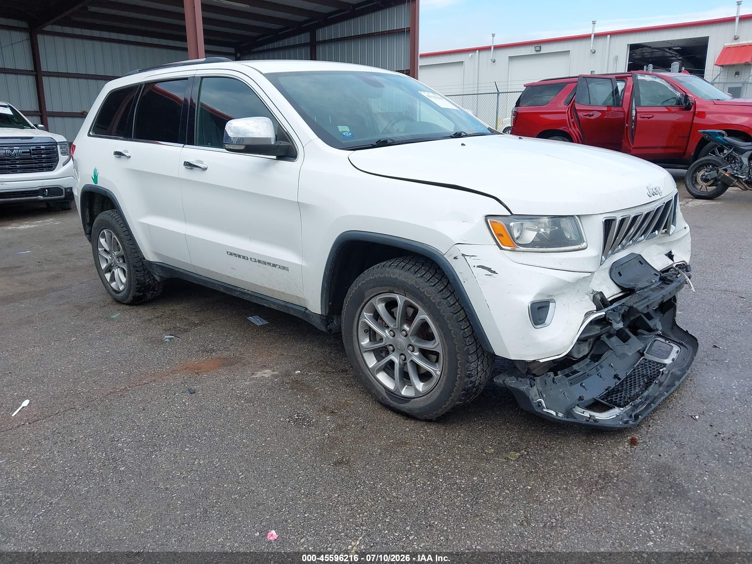 2015 Jeep Grand Cherokee Limited White vin: 1C4RJFBGXFC672768