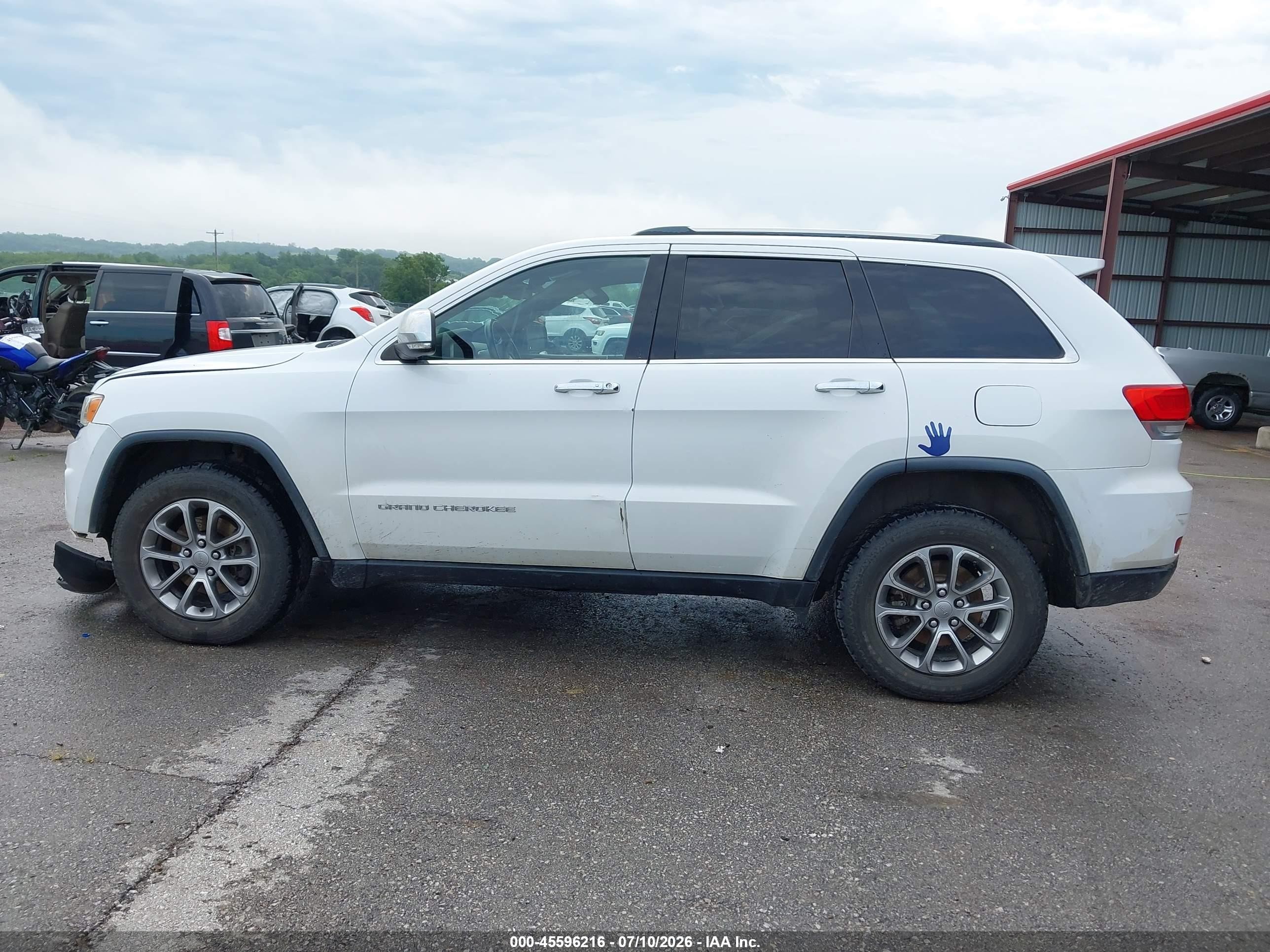 2015 Jeep Grand Cherokee Limited White vin: 1C4RJFBGXFC672768