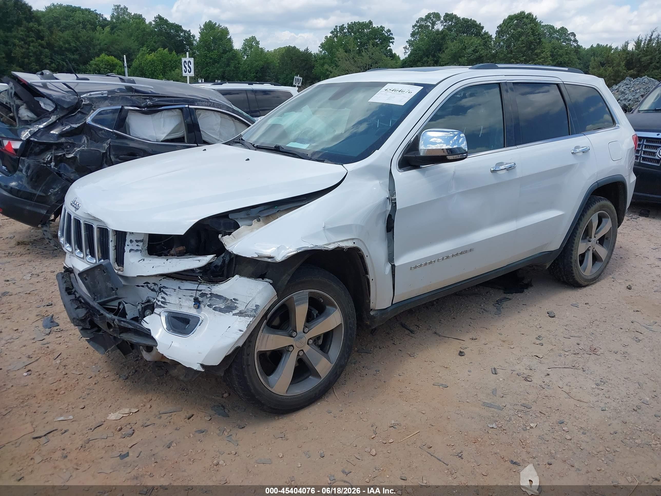 2015 Jeep Grand Cherokee Limited White vin: 1C4RJFBGXFC679042
