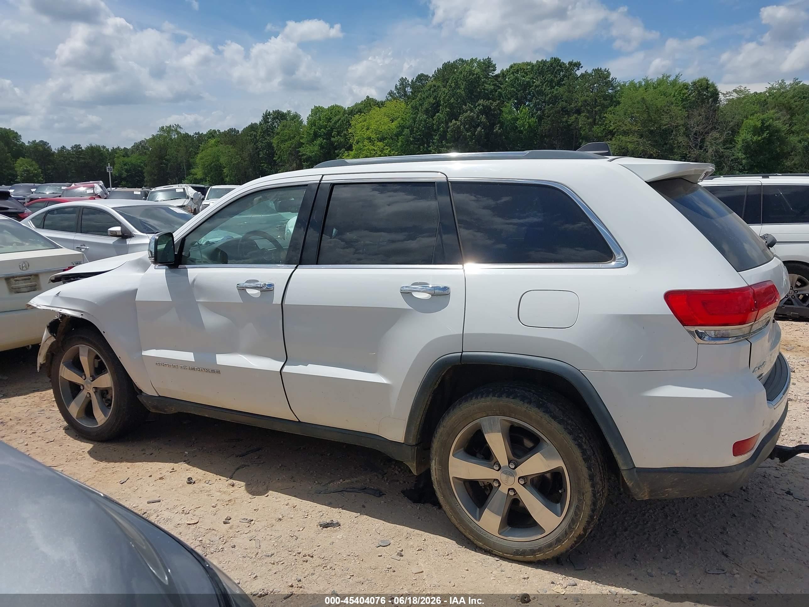 2015 Jeep Grand Cherokee Limited White vin: 1C4RJFBGXFC679042