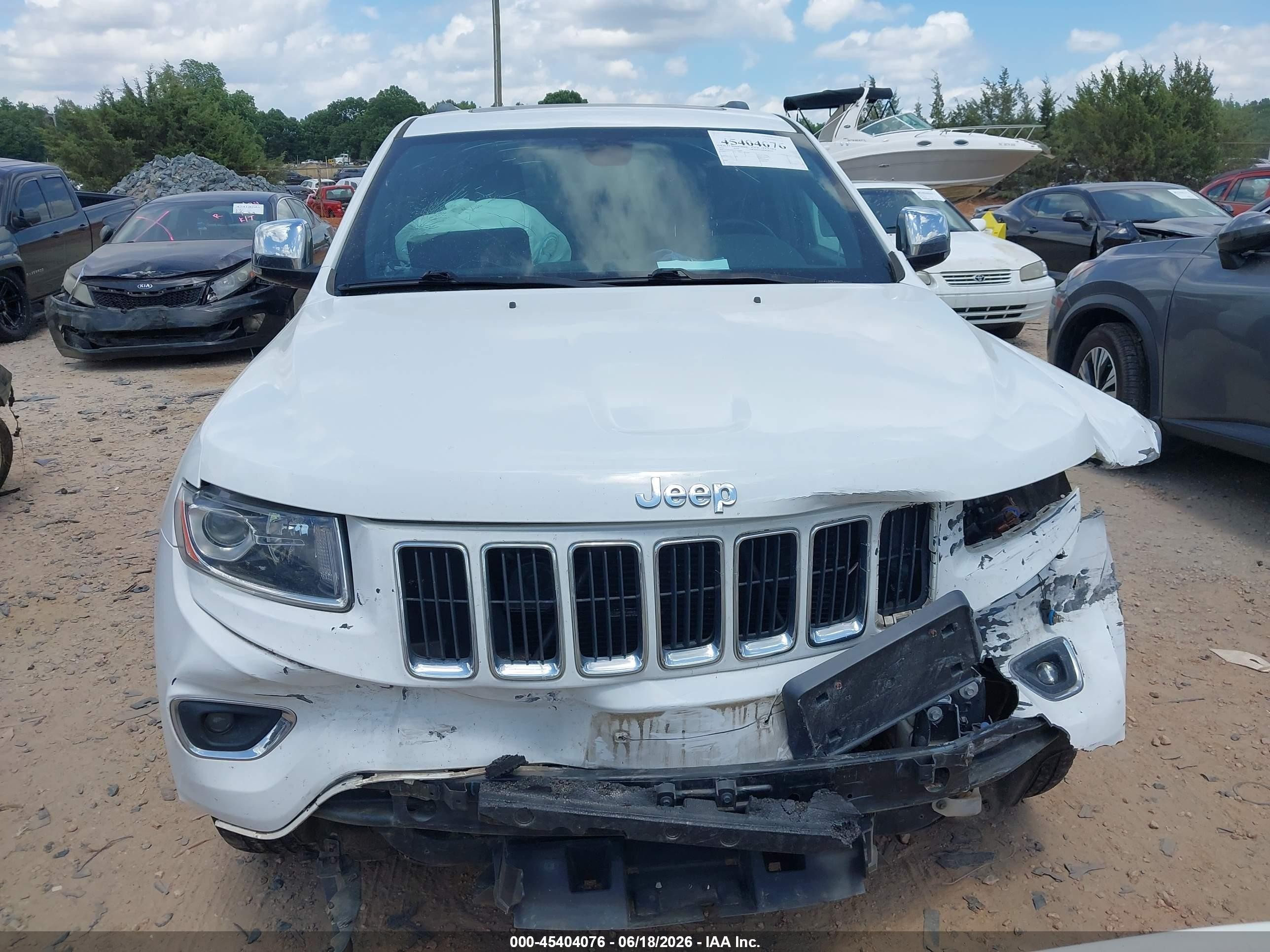 2015 Jeep Grand Cherokee Limited White vin: 1C4RJFBGXFC679042