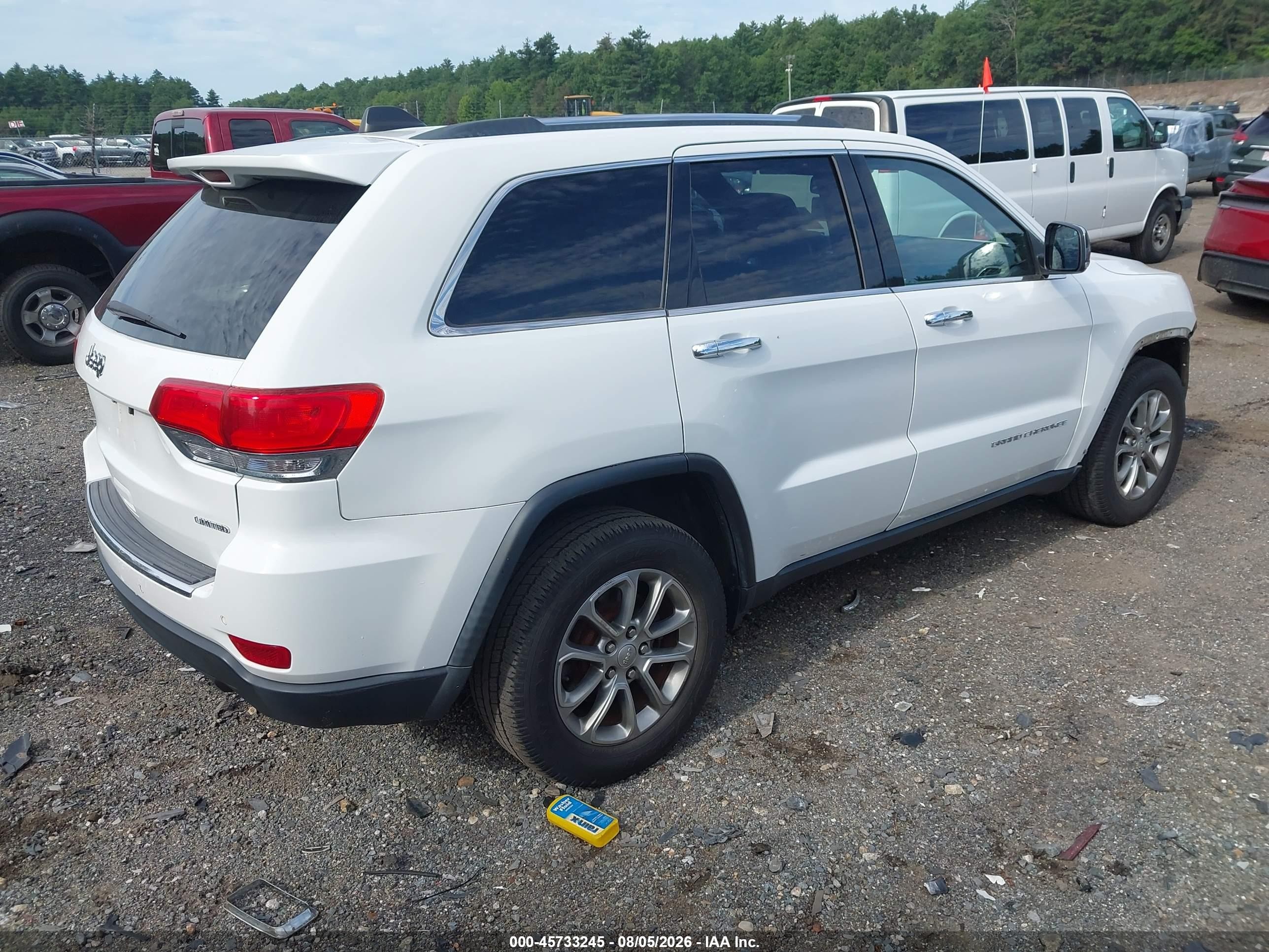 2015 Jeep Grand Cherokee Limited White vin: 1C4RJFBGXFC724142