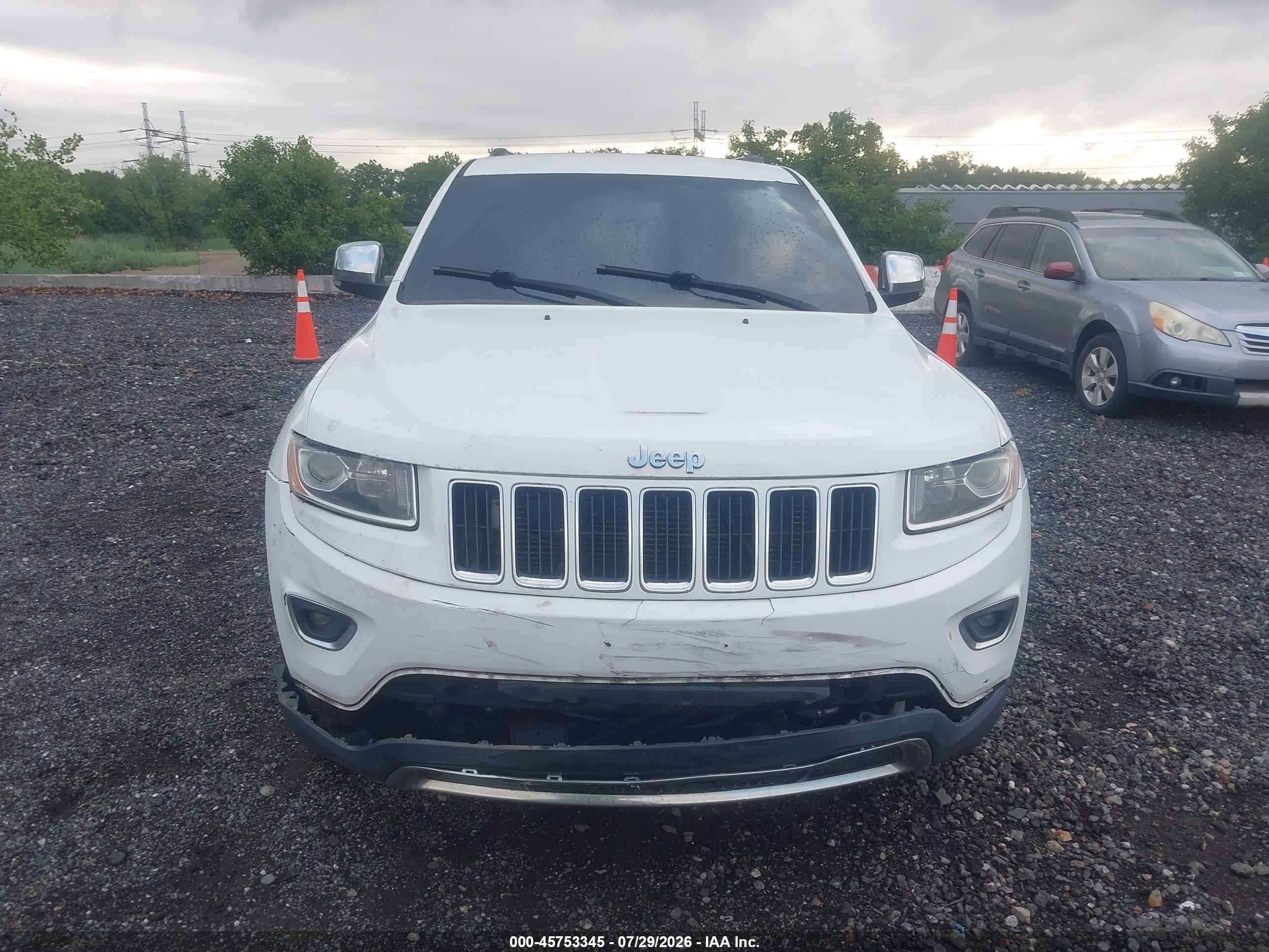 2015 Jeep Grand Cherokee Limited Белый vin: 1C4RJFBGXFC726389