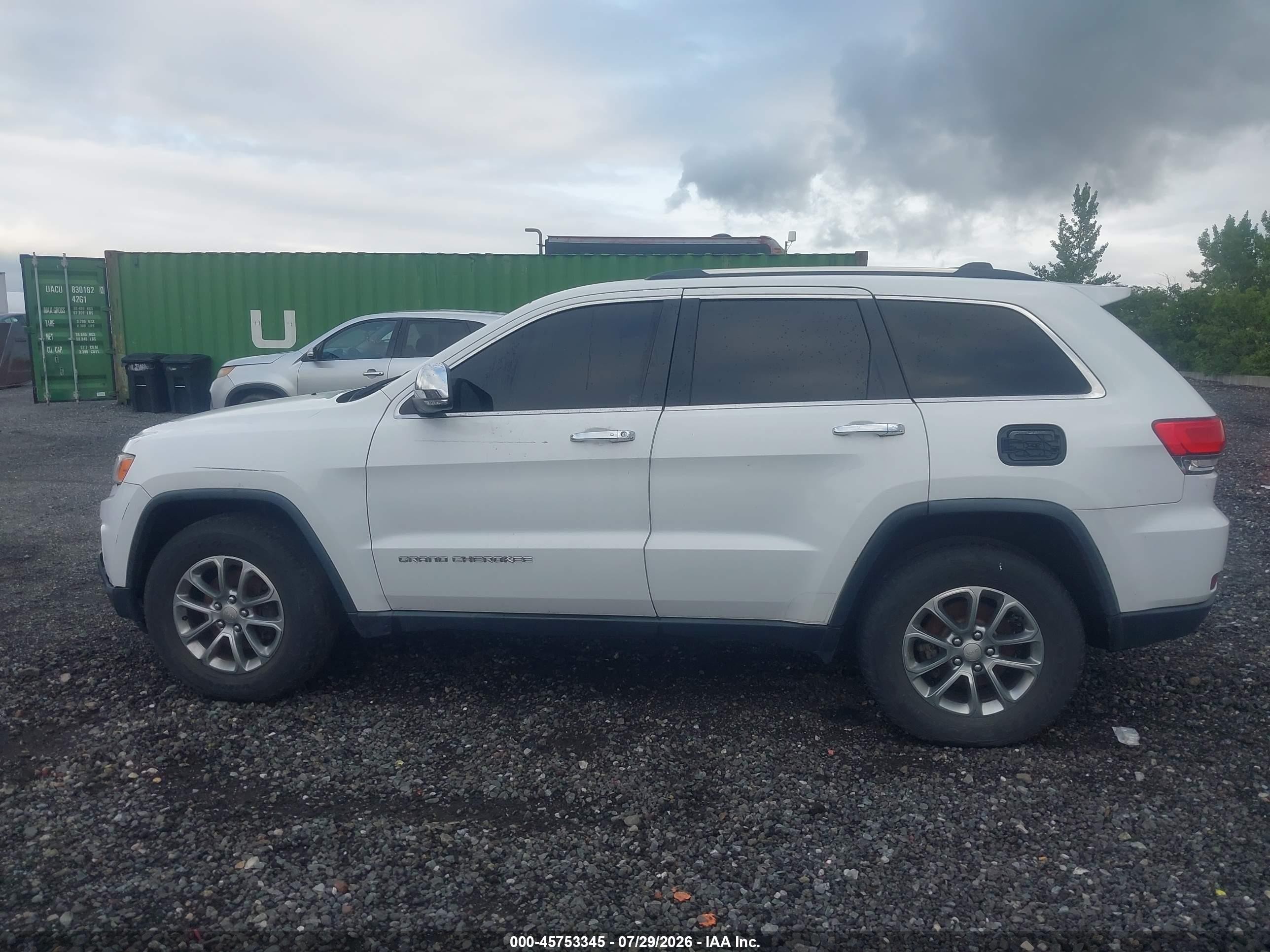 2015 Jeep Grand Cherokee Limited Белый vin: 1C4RJFBGXFC726389