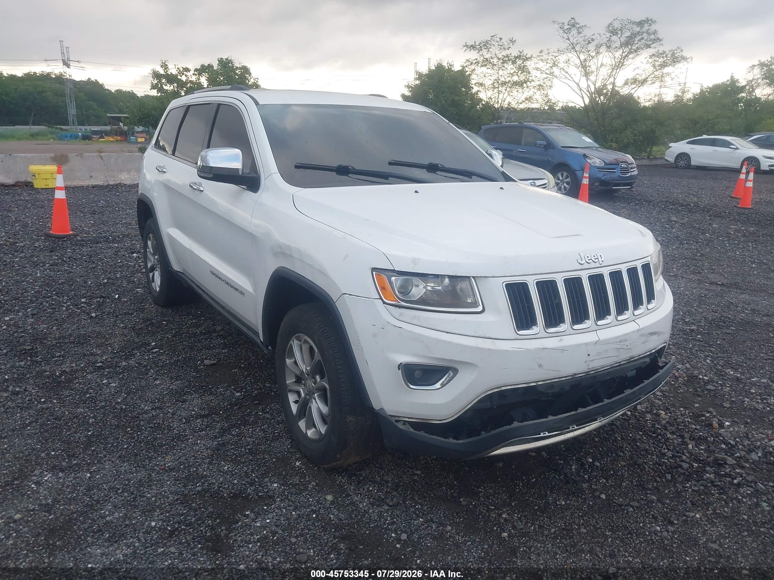 2015 Jeep Grand Cherokee Limited Белый vin: 1C4RJFBGXFC726389