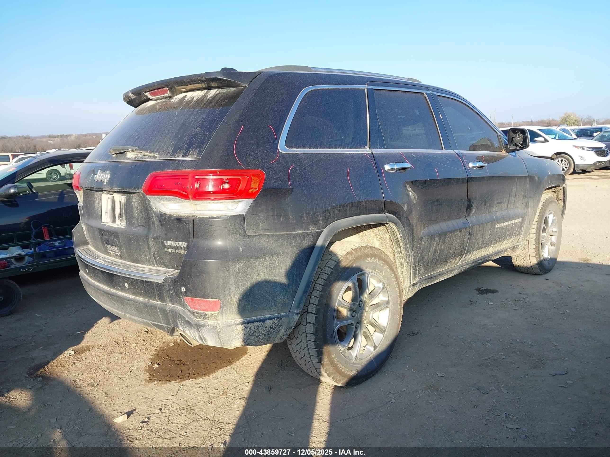 2015 Jeep Grand Cherokee Limited Black vin: 1C4RJFBGXFC751762