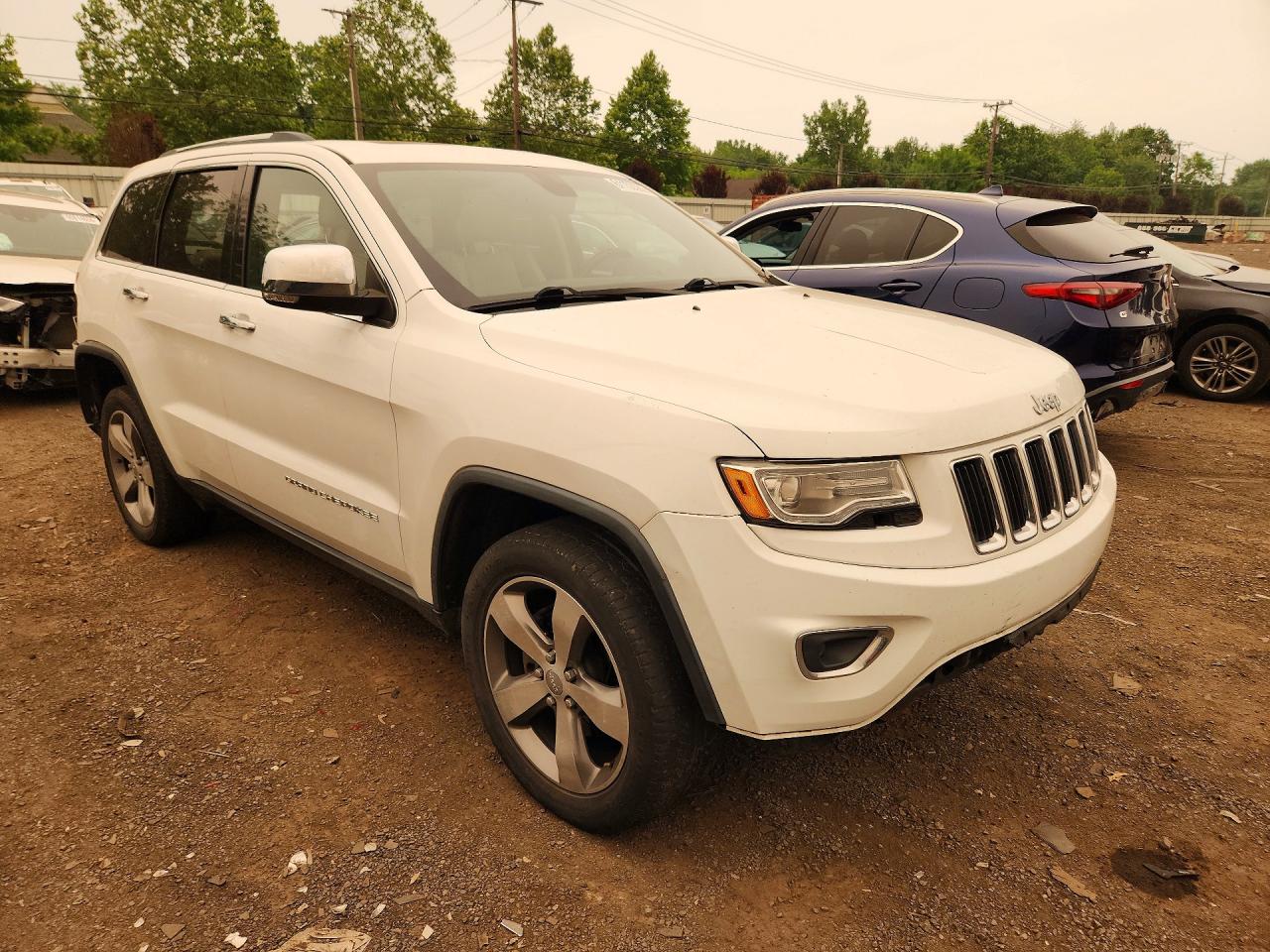 2015 Jeep Grand Cherokee Limited White vin: 1C4RJFBGXFC855829