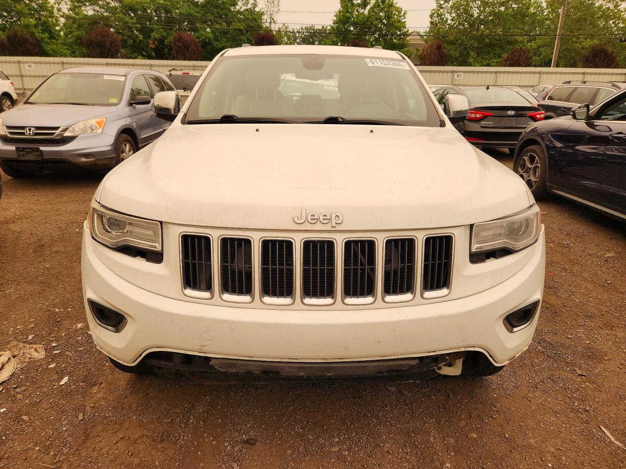 2015 Jeep Grand Cherokee Limited White vin: 1C4RJFBGXFC855829