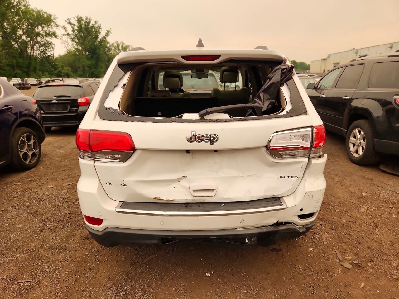 2015 Jeep Grand Cherokee Limited White vin: 1C4RJFBGXFC855829