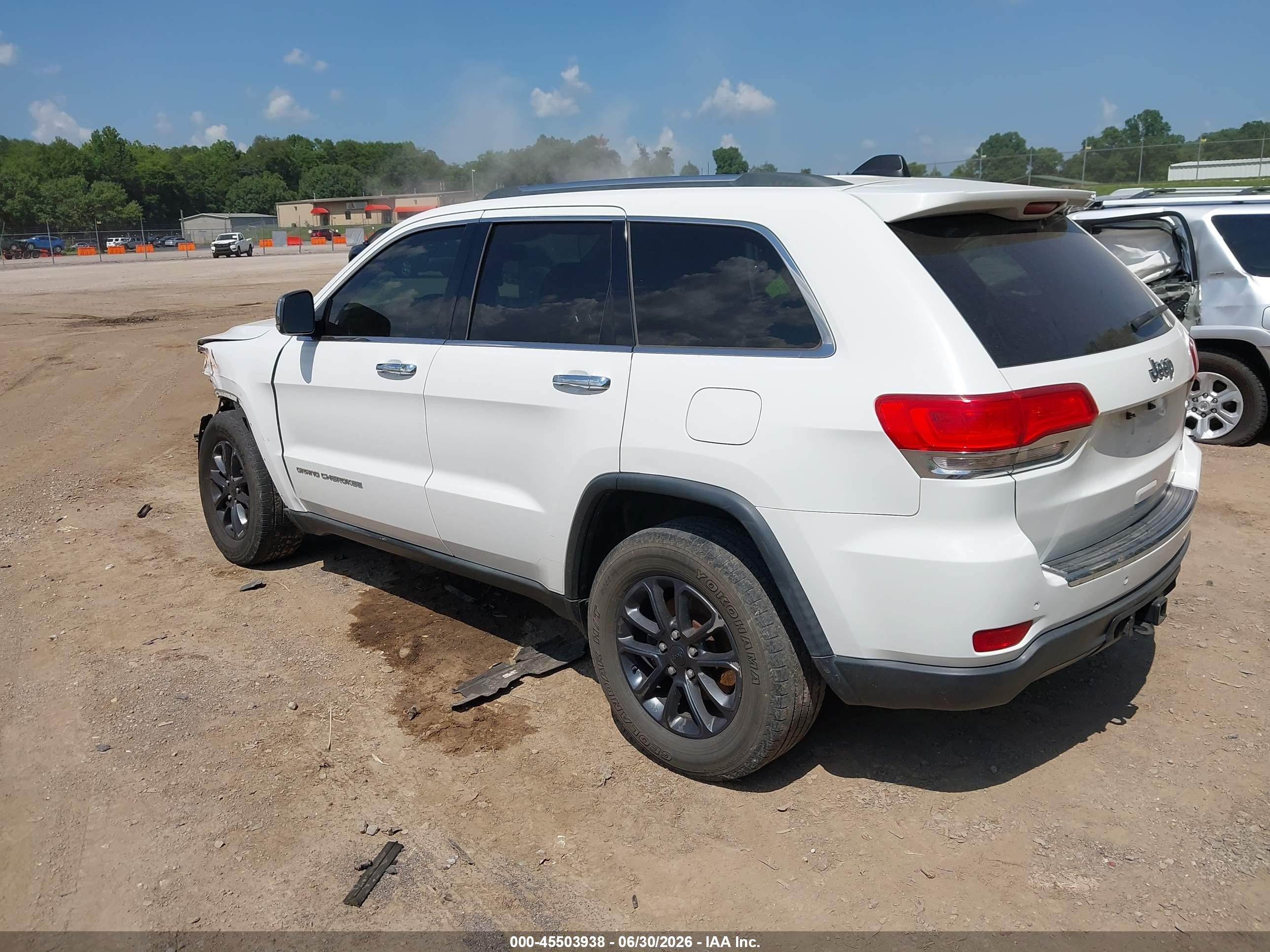 2015 Jeep Grand Cherokee Limited White vin: 1C4RJFBGXFC878320