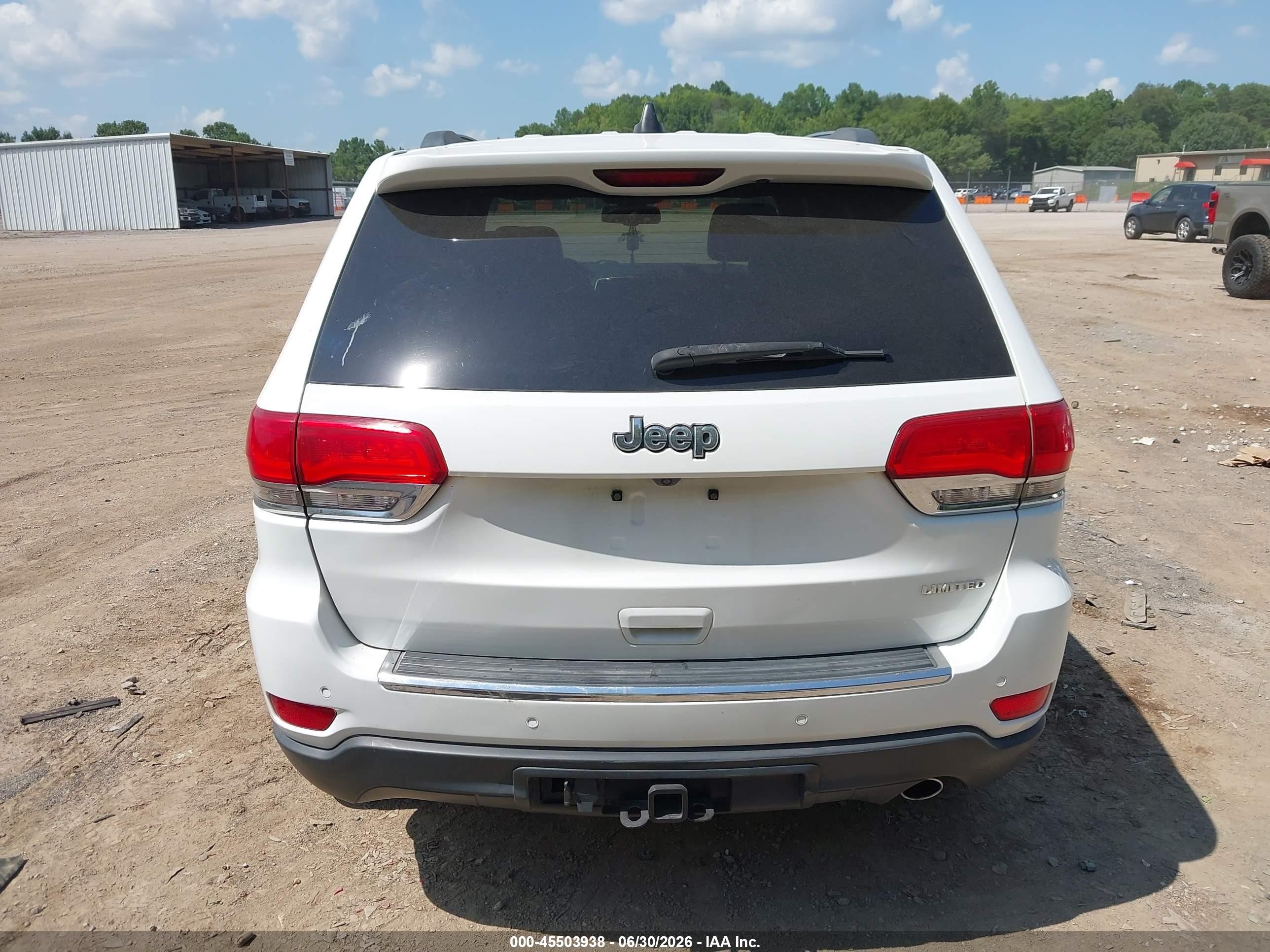 2015 Jeep Grand Cherokee Limited White vin: 1C4RJFBGXFC878320