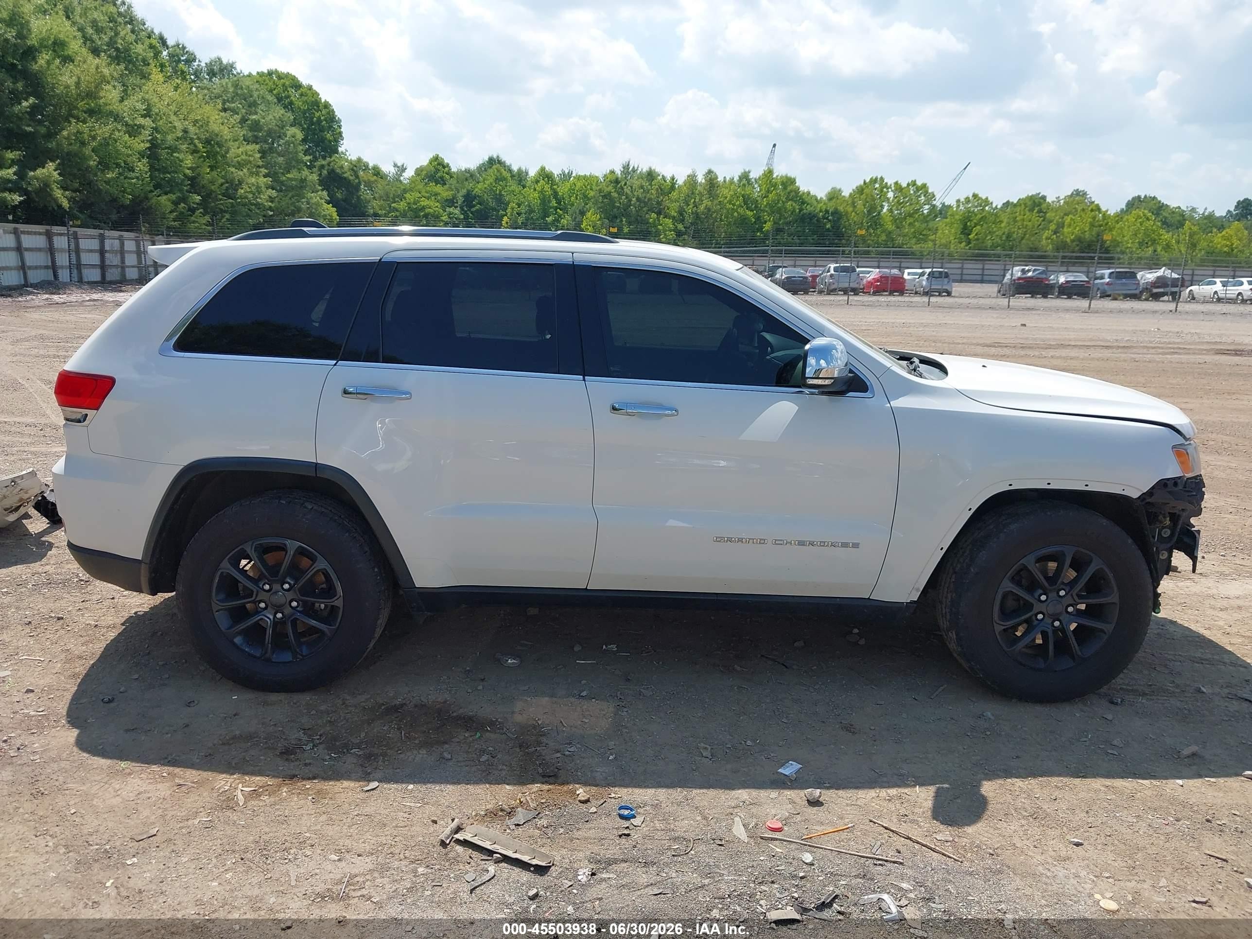 2015 Jeep Grand Cherokee Limited White vin: 1C4RJFBGXFC878320