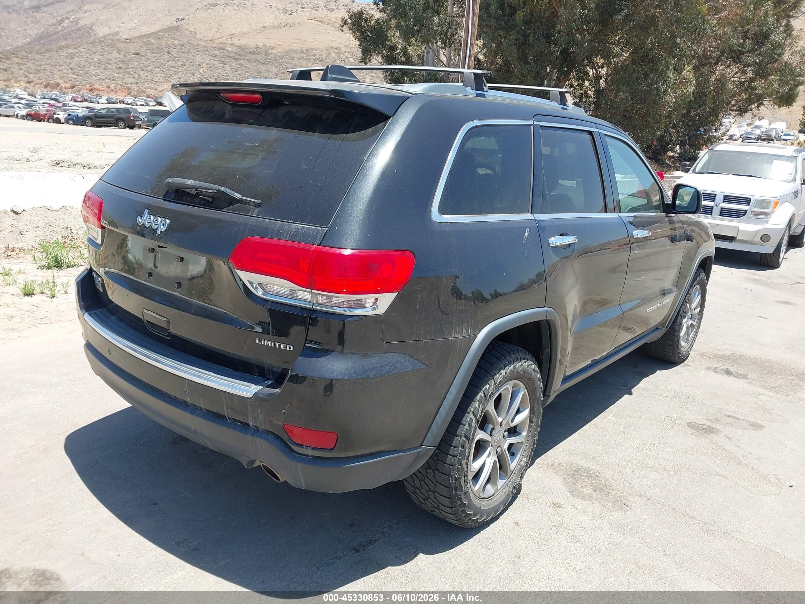 2015 Jeep Grand Cherokee Limited Серый vin: 1C4RJFBGXFC886627