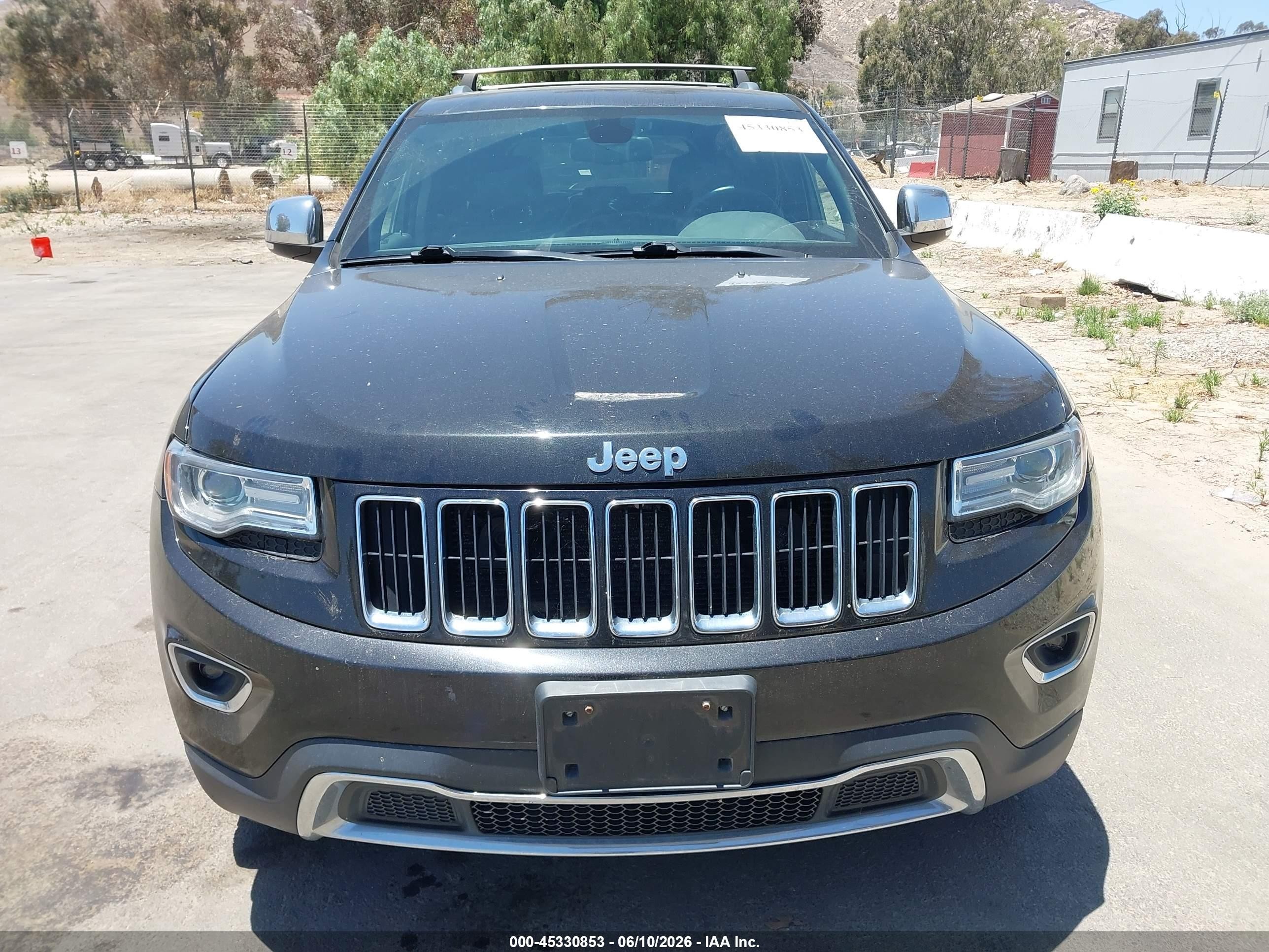 2015 Jeep Grand Cherokee Limited Серый vin: 1C4RJFBGXFC886627