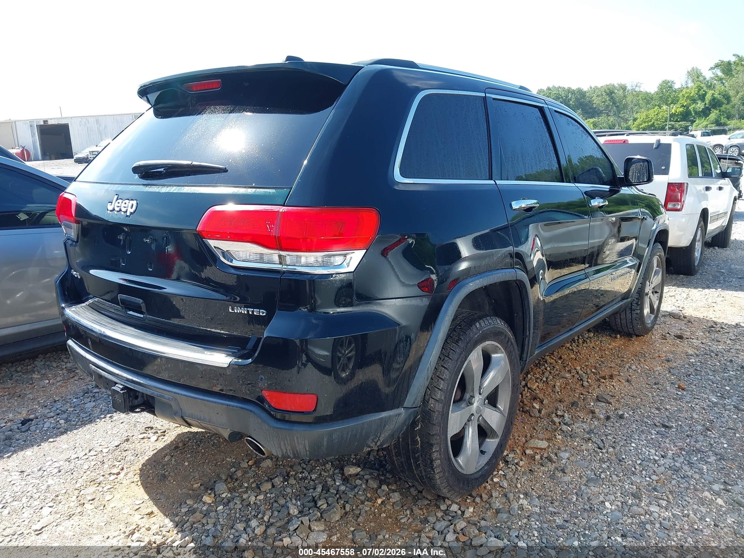 2015 Jeep Grand Cherokee Limited Black vin: 1C4RJFBGXFC905869