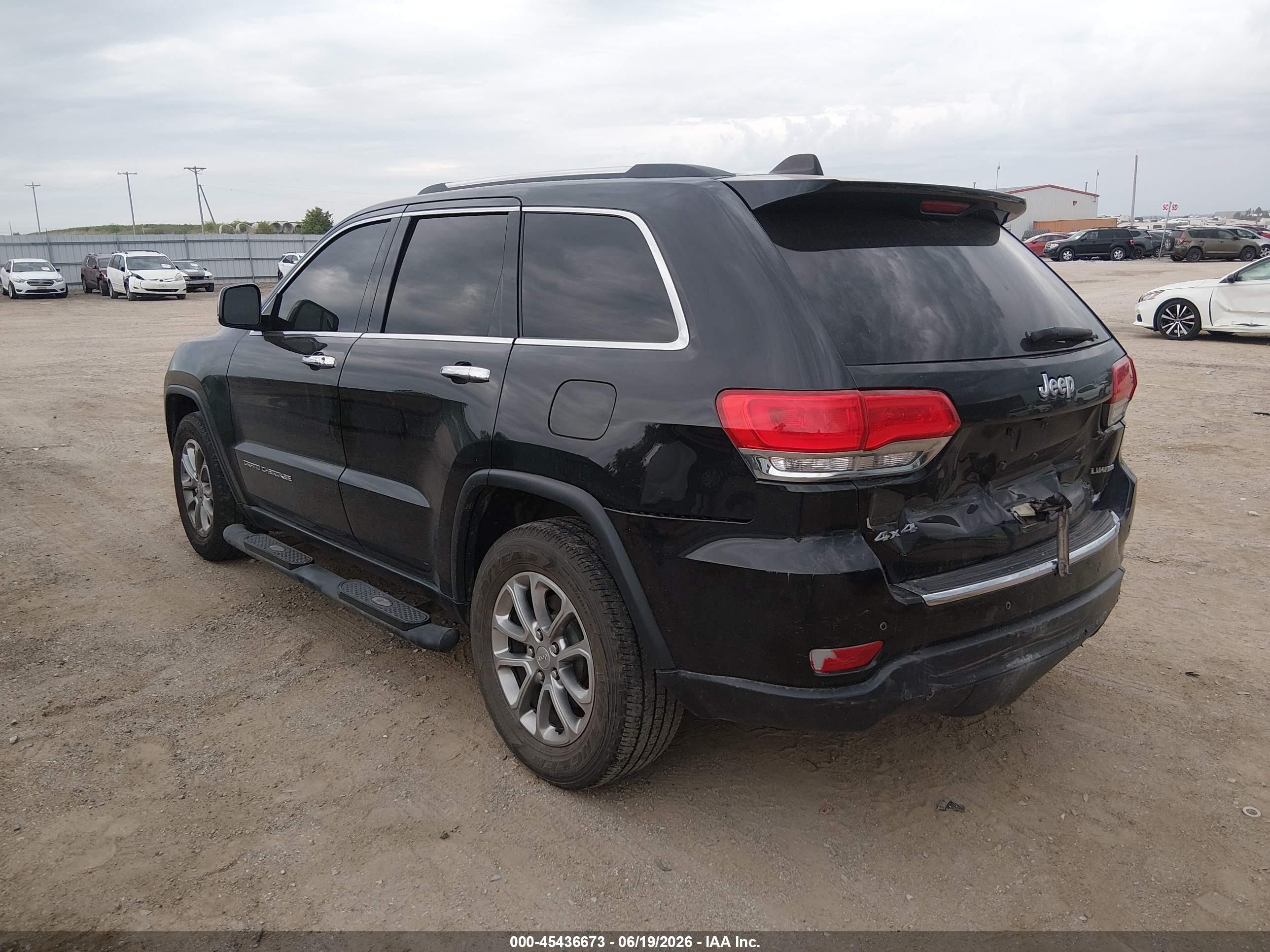 2015 Jeep Grand Cherokee Limited Black vin: 1C4RJFBGXFC913759