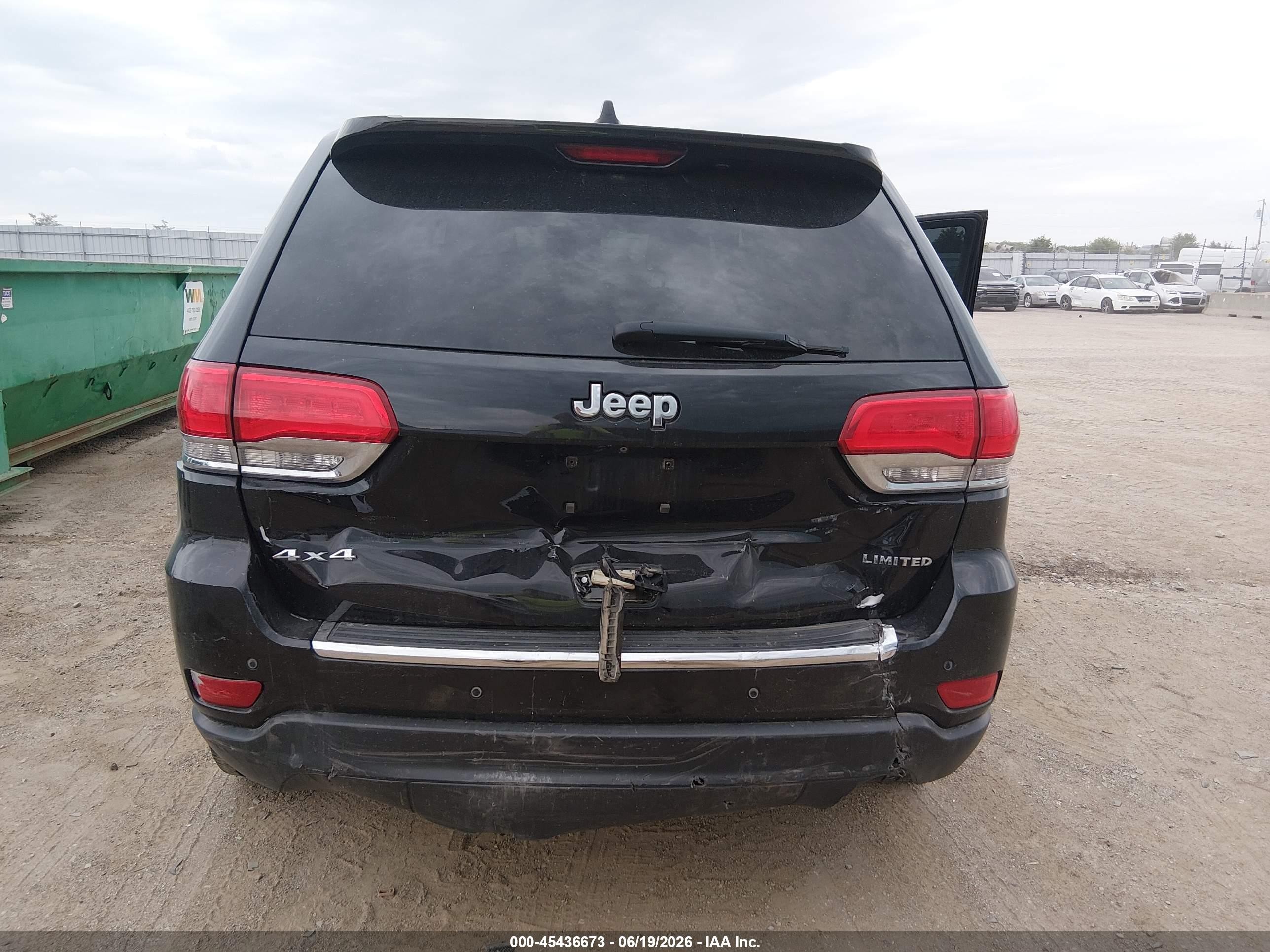 2015 Jeep Grand Cherokee Limited Black vin: 1C4RJFBGXFC913759