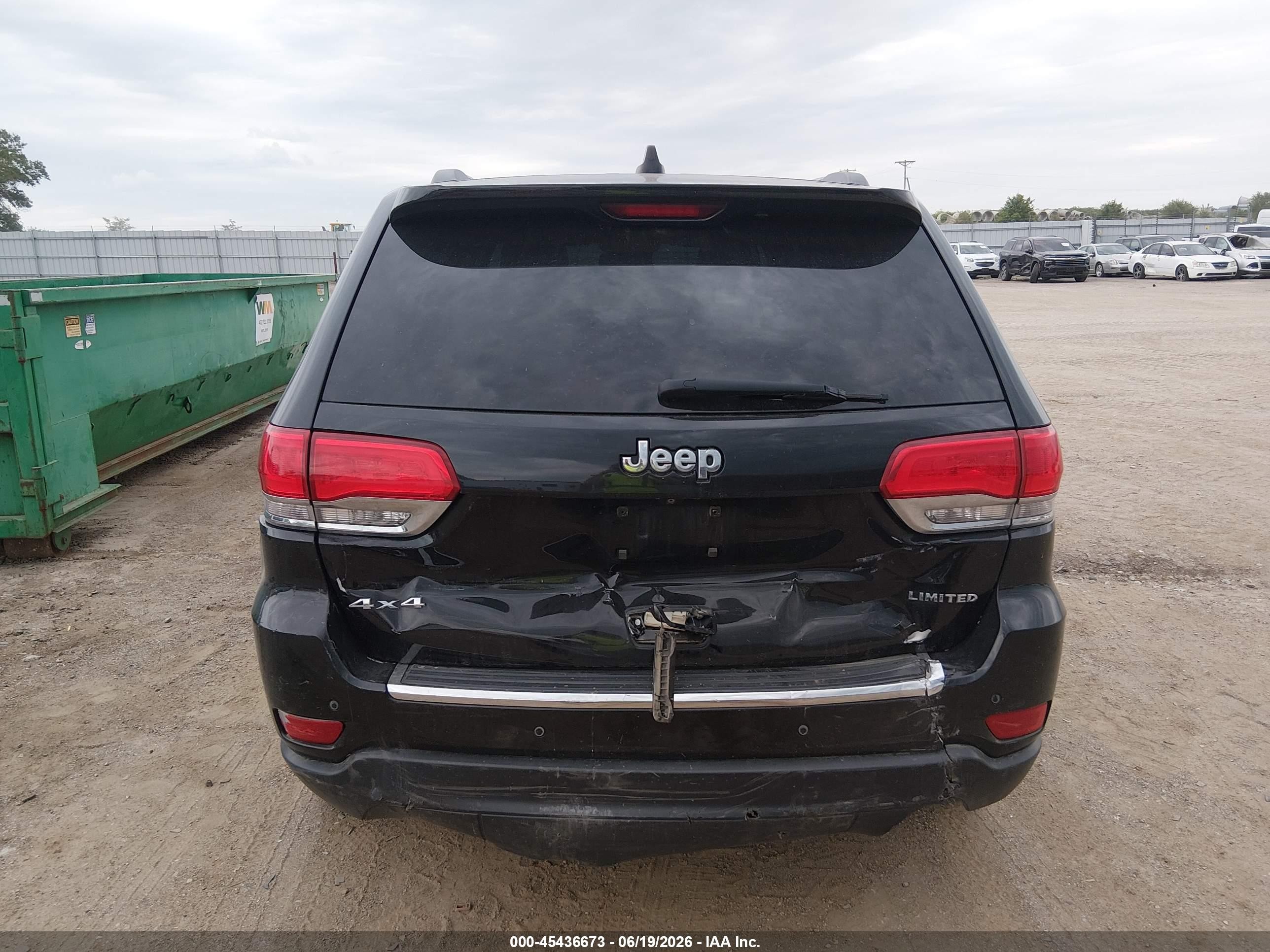 2015 Jeep Grand Cherokee Limited Black vin: 1C4RJFBGXFC913759