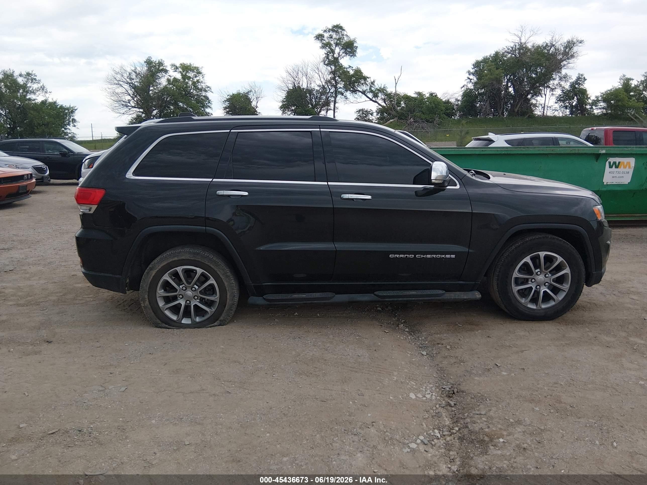 2015 Jeep Grand Cherokee Limited Black vin: 1C4RJFBGXFC913759