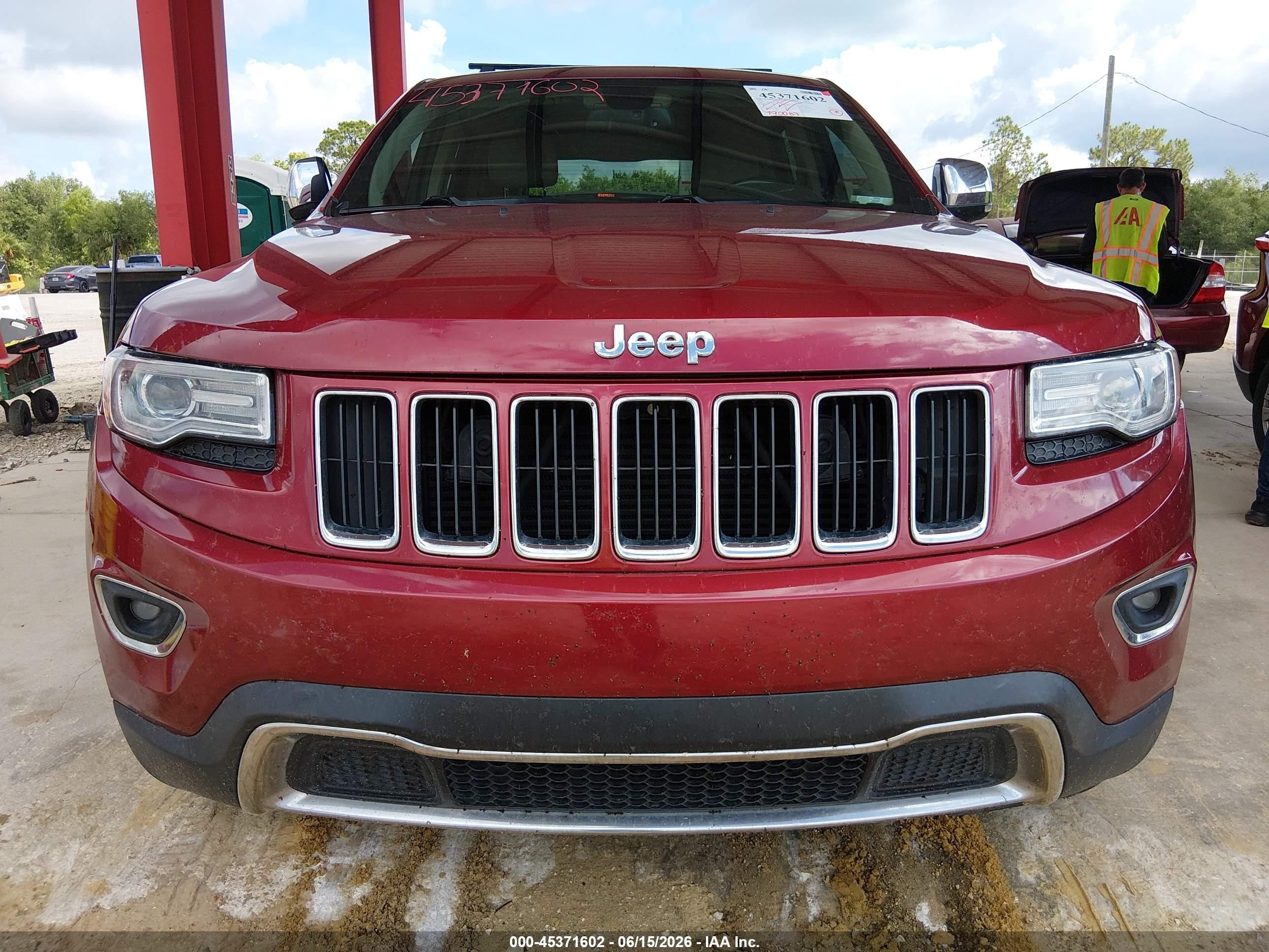 2014 Jeep Grand Cherokee Limited Red vin: 1C4RJFBM1EC408987