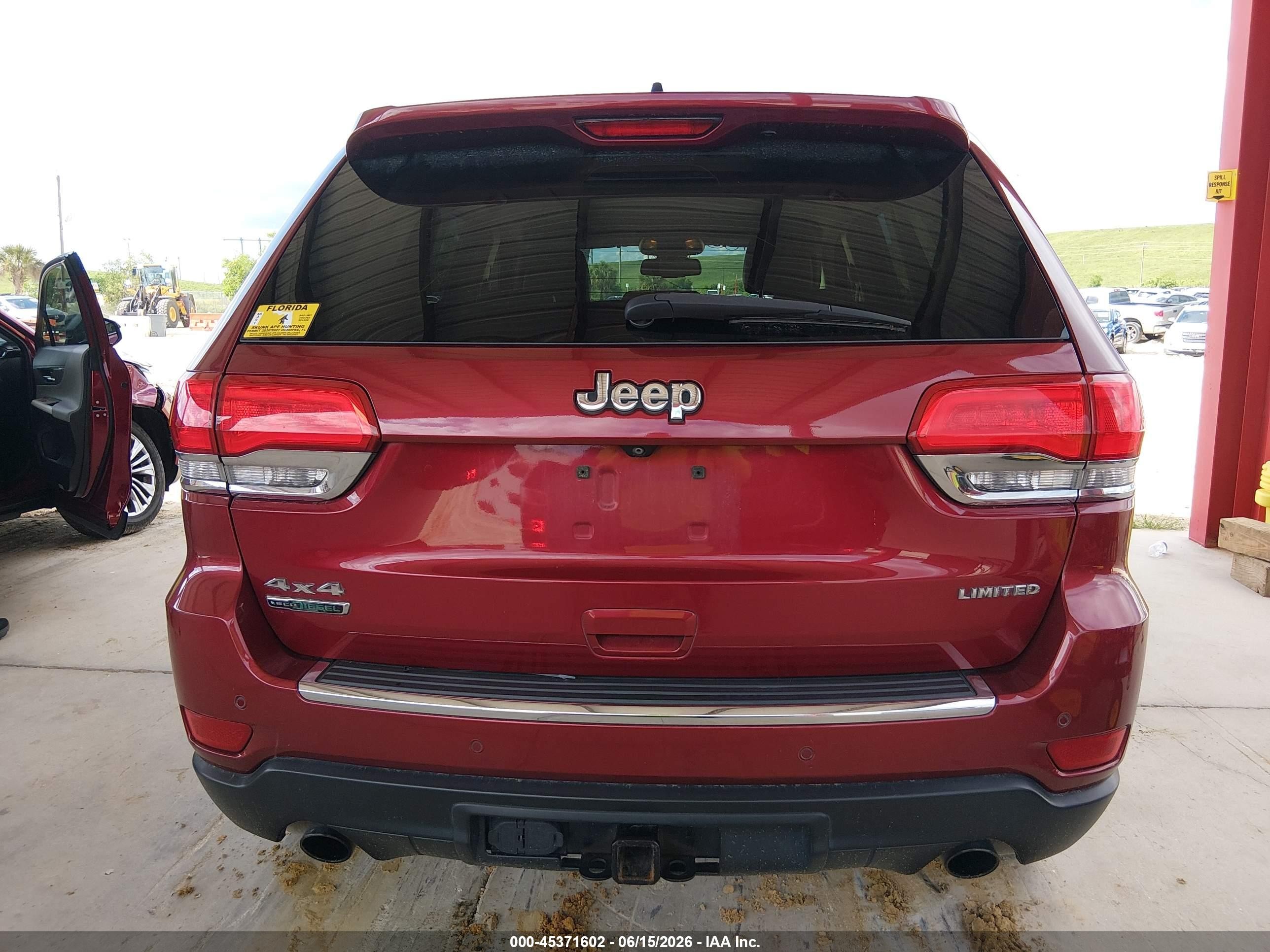 2014 Jeep Grand Cherokee Limited Red vin: 1C4RJFBM1EC408987