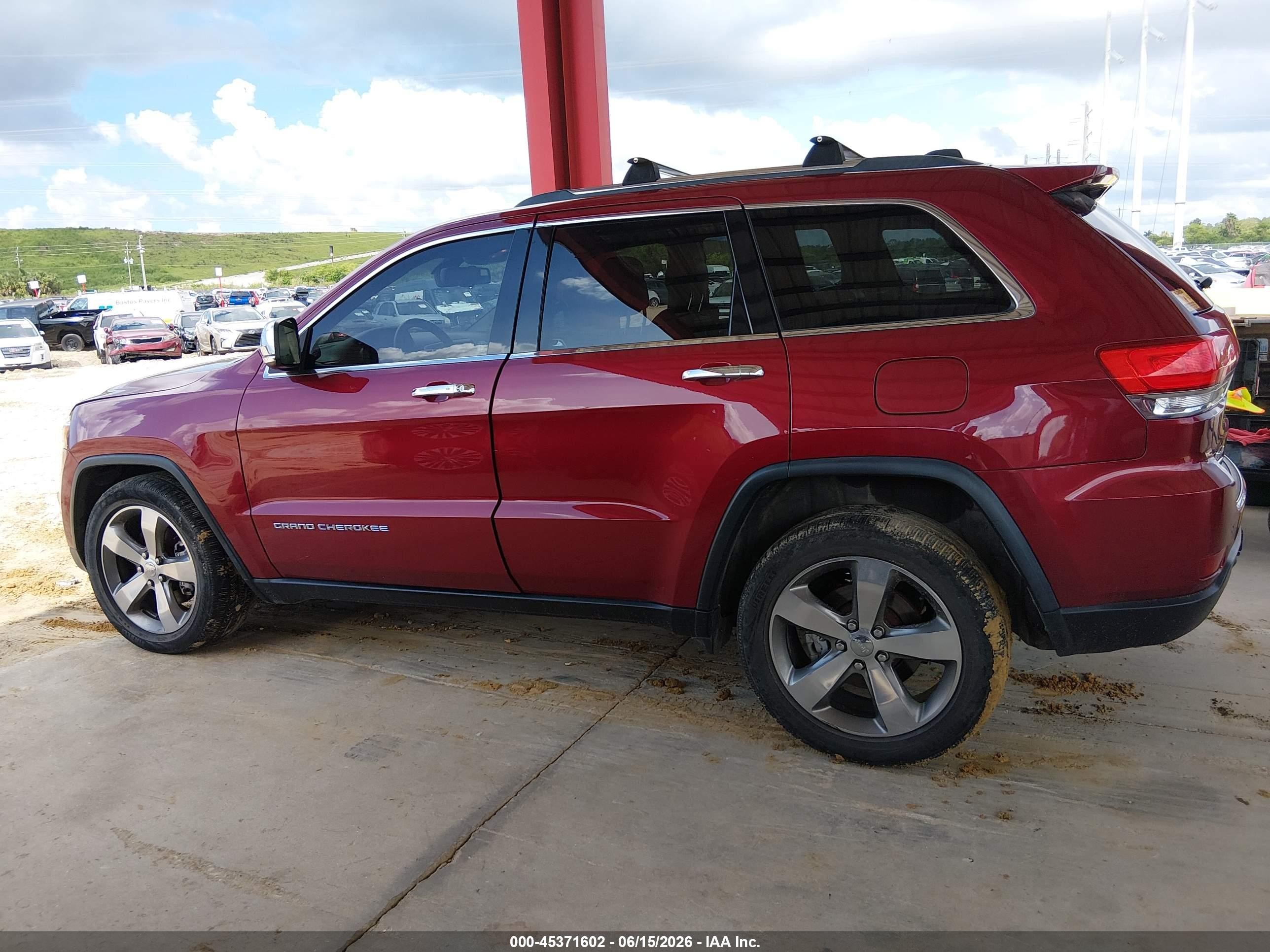 2014 Jeep Grand Cherokee Limited Red vin: 1C4RJFBM1EC408987