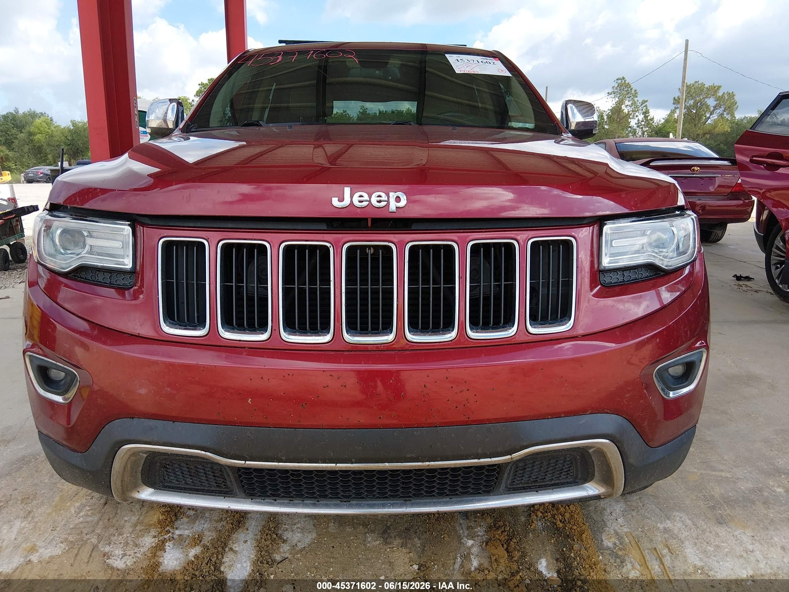 2014 Jeep Grand Cherokee Limited Red vin: 1C4RJFBM1EC408987