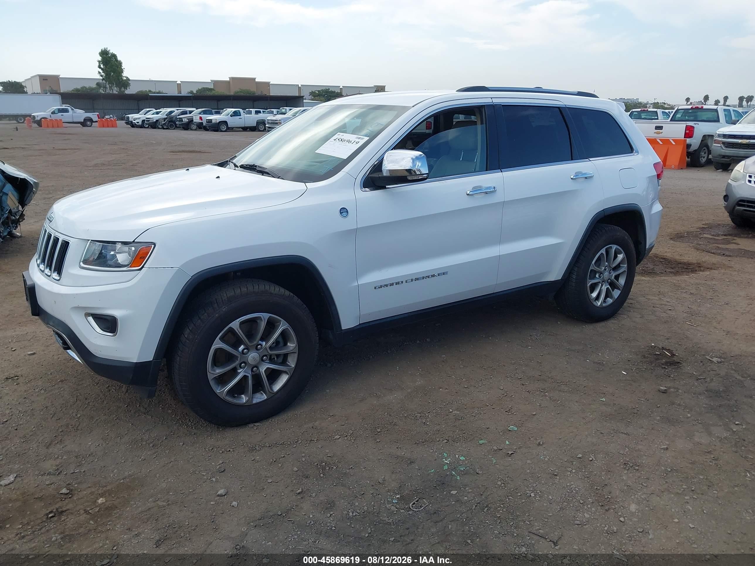 2014 Jeep Grand Cherokee Limited White vin: 1C4RJFBM3EC498580