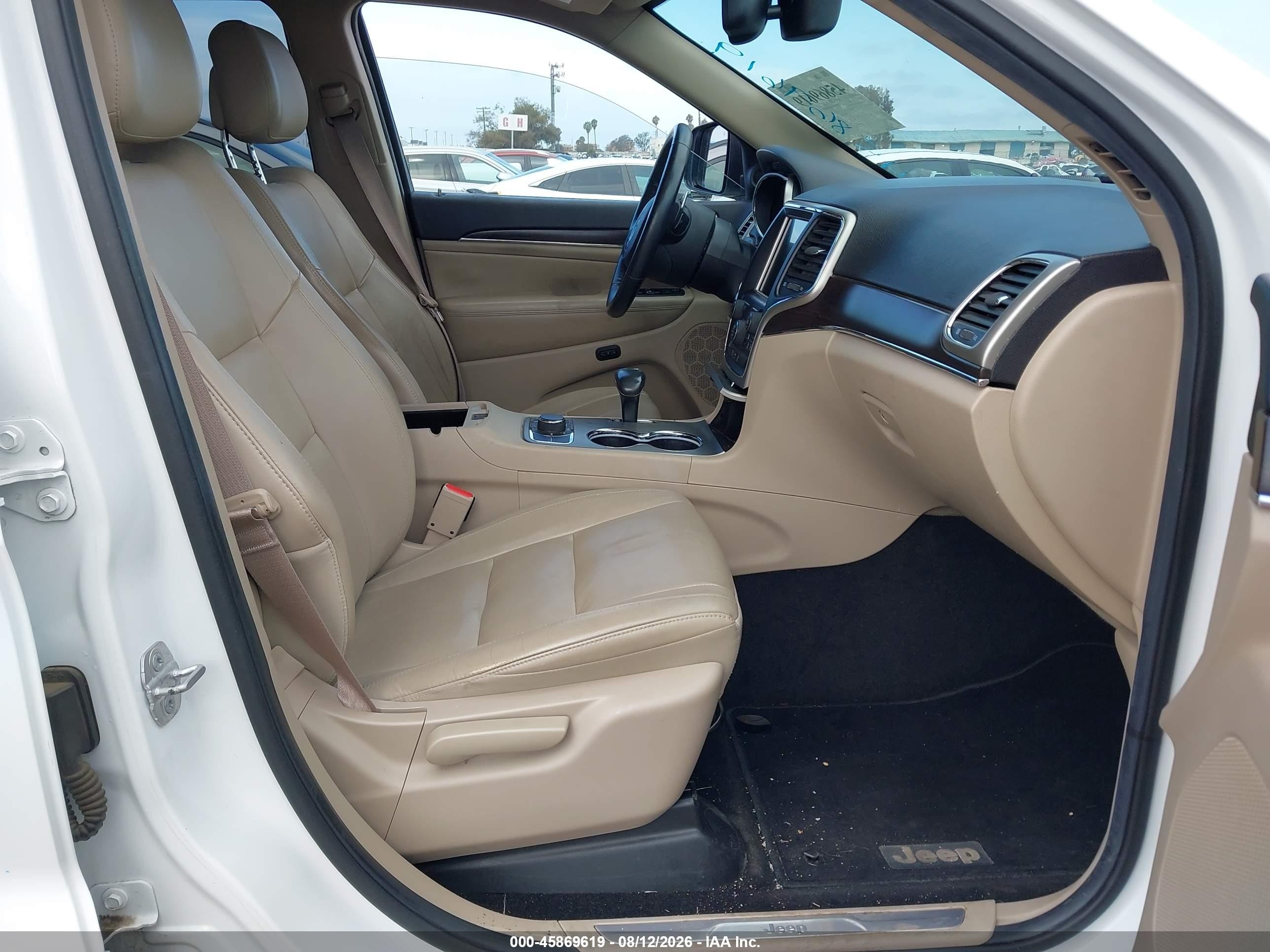 2014 Jeep Grand Cherokee Limited White vin: 1C4RJFBM3EC498580