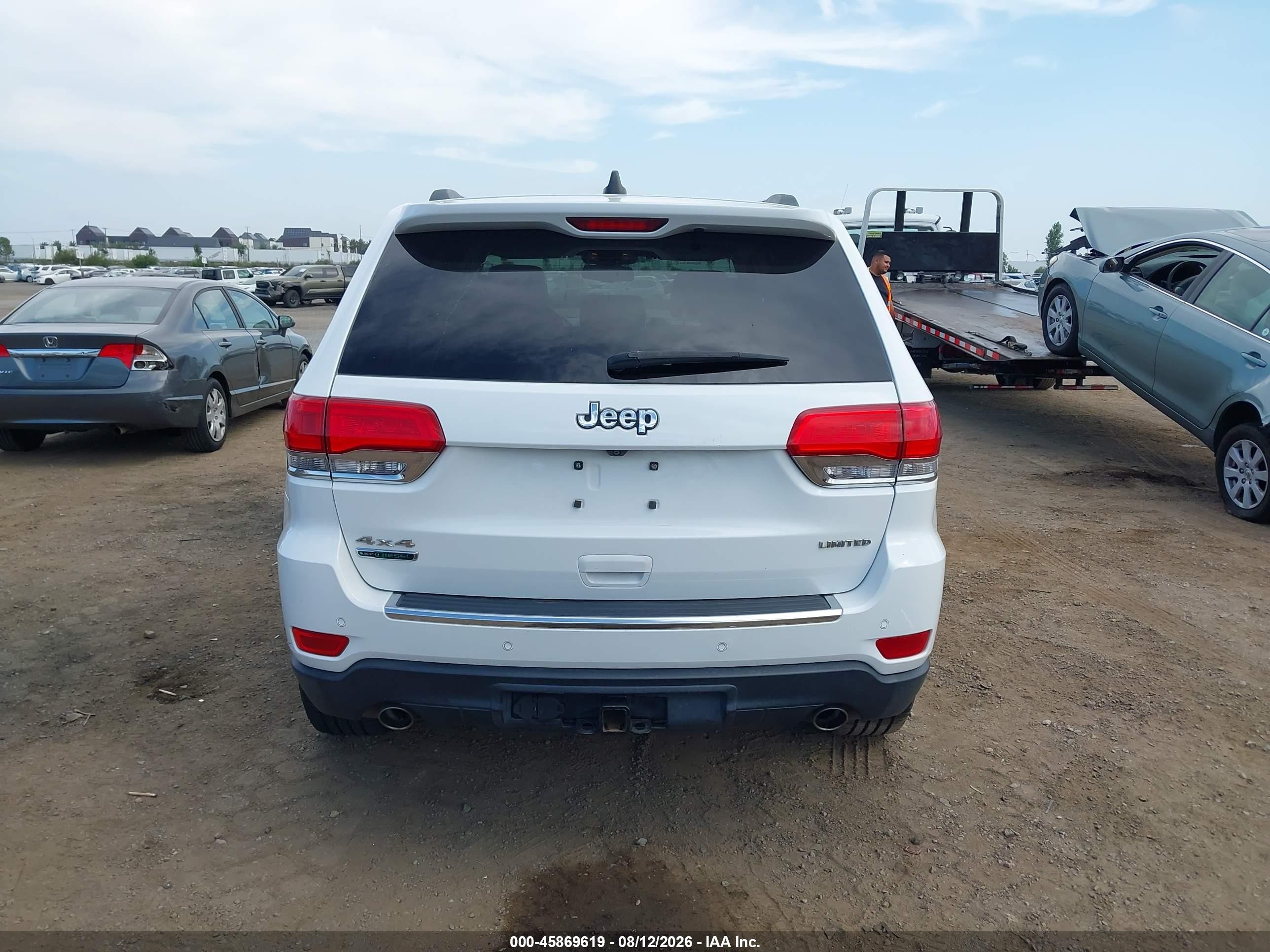 2014 Jeep Grand Cherokee Limited White vin: 1C4RJFBM3EC498580