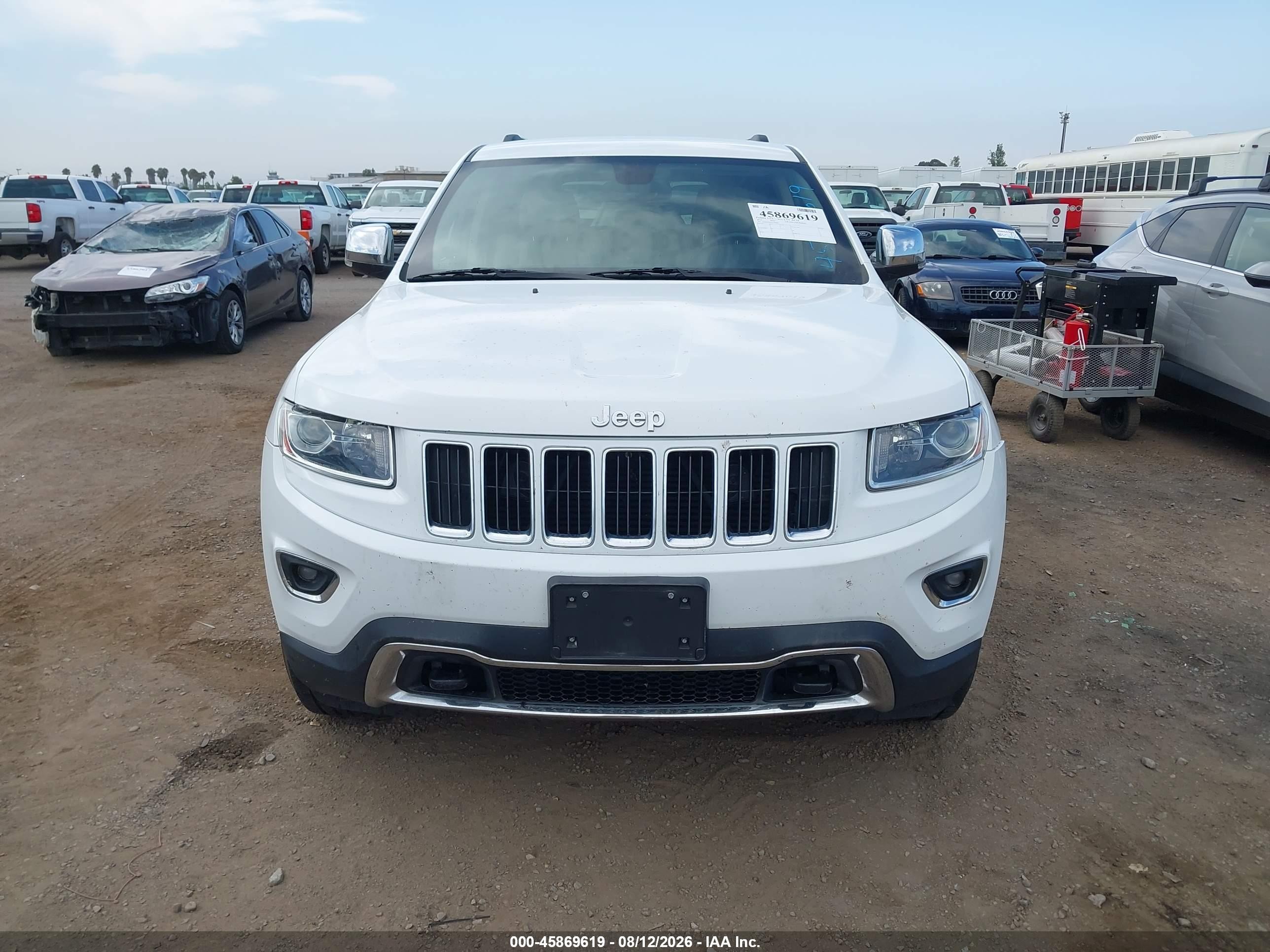 2014 Jeep Grand Cherokee Limited White vin: 1C4RJFBM3EC498580